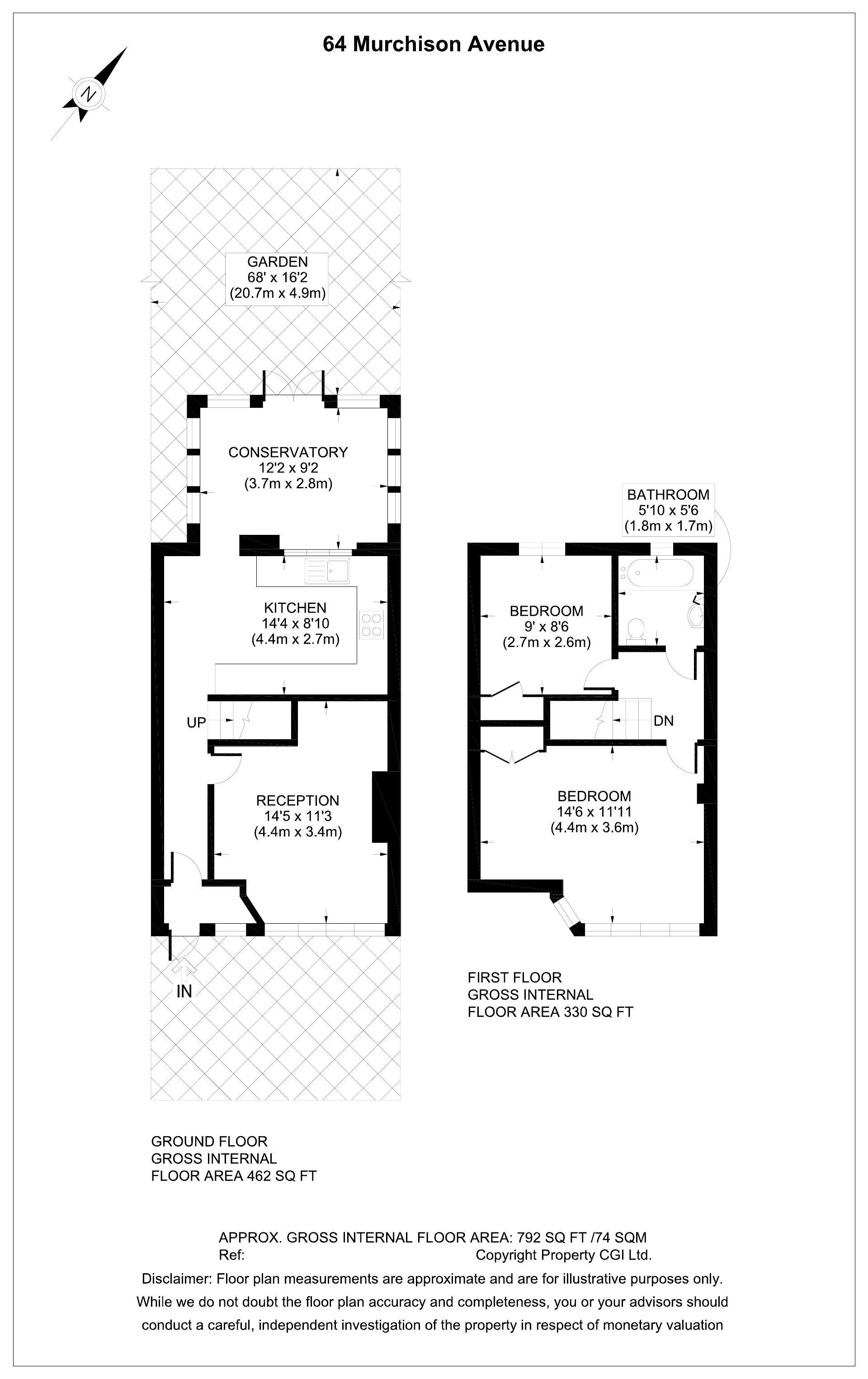 2 Bedrooms Terraced house to rent in Murchison Avenue, Bexley DA5