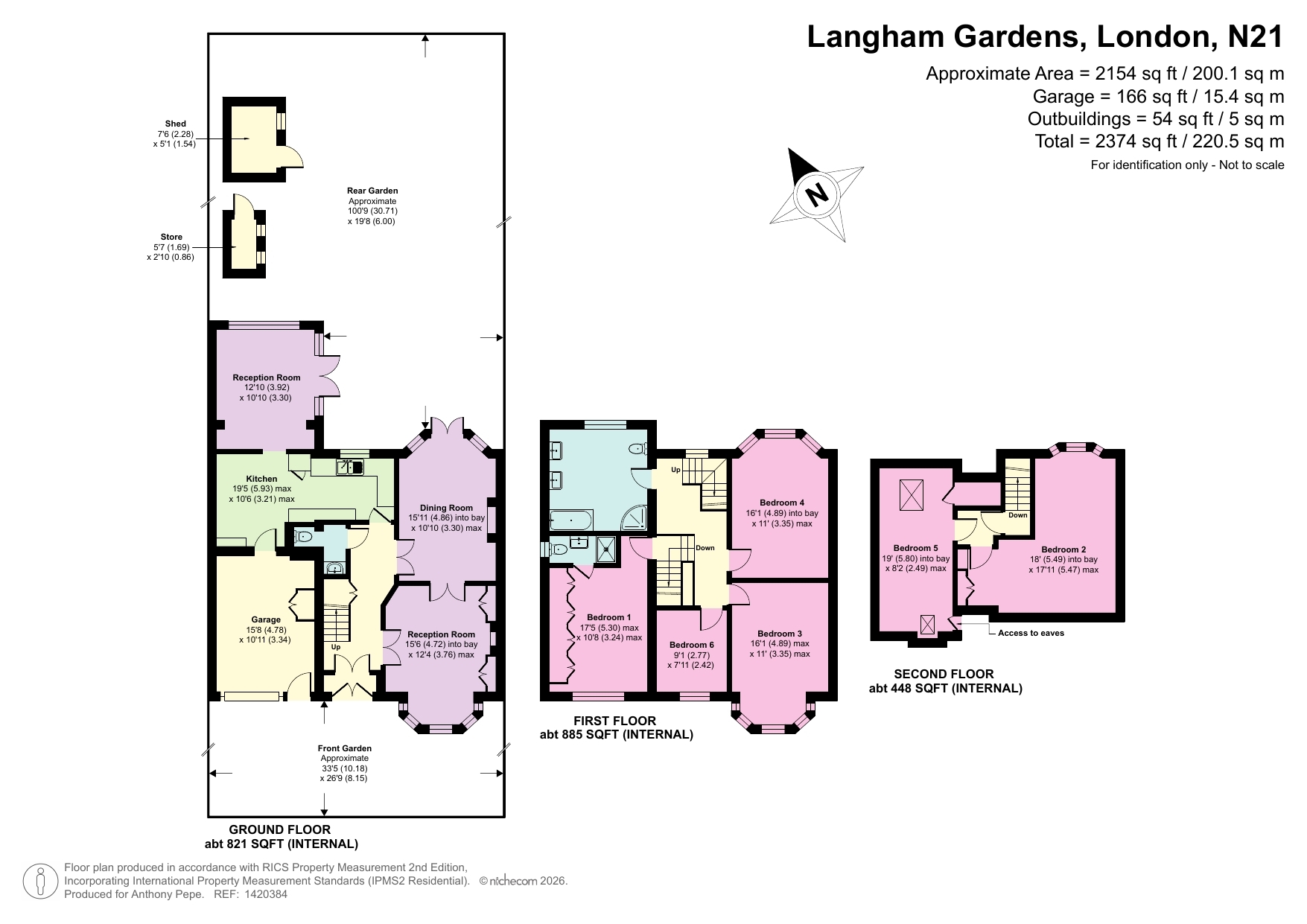 69, Langham Gardens, London floorplan