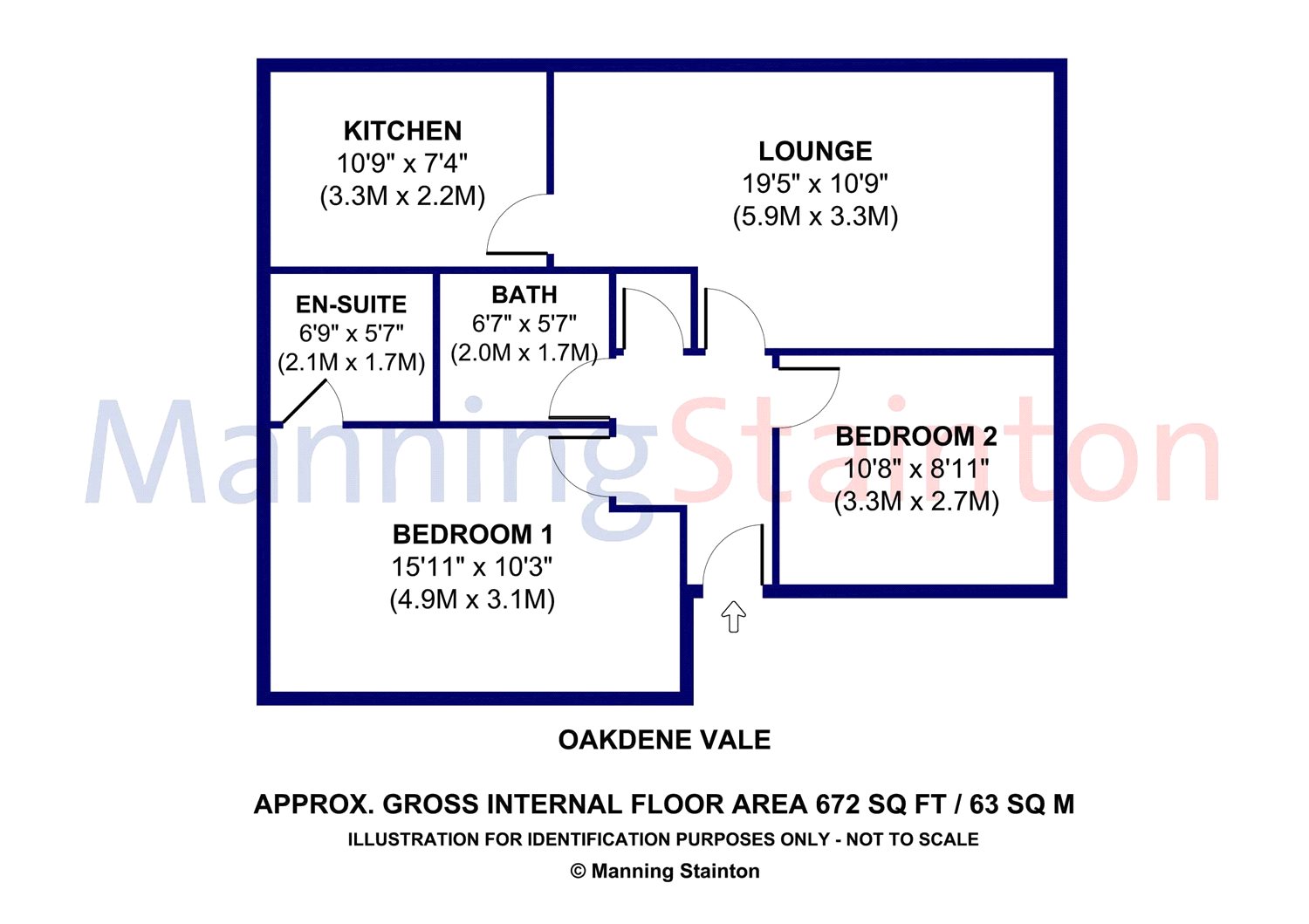 2 Bedrooms Flat to rent in Oakdene Vale, Leeds, West Yorkshire LS17