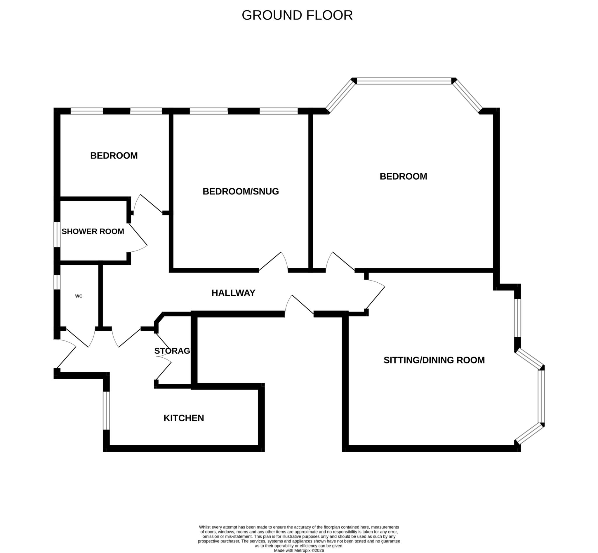 Flat 1 Stony Down, Milnthorpe Road, Eastbourne floorplan