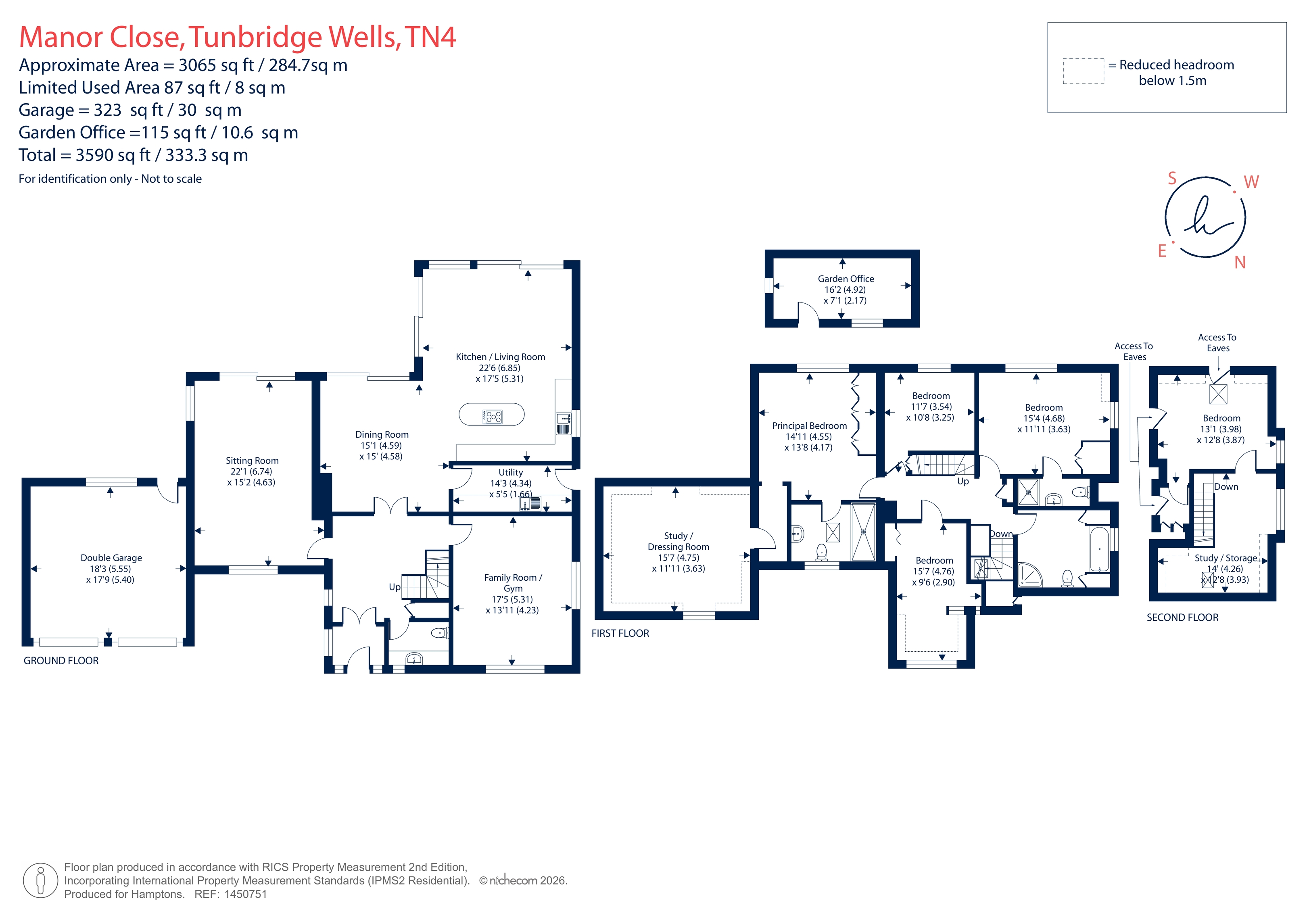 18, Manor Close, Tunbridge Wells floorplan