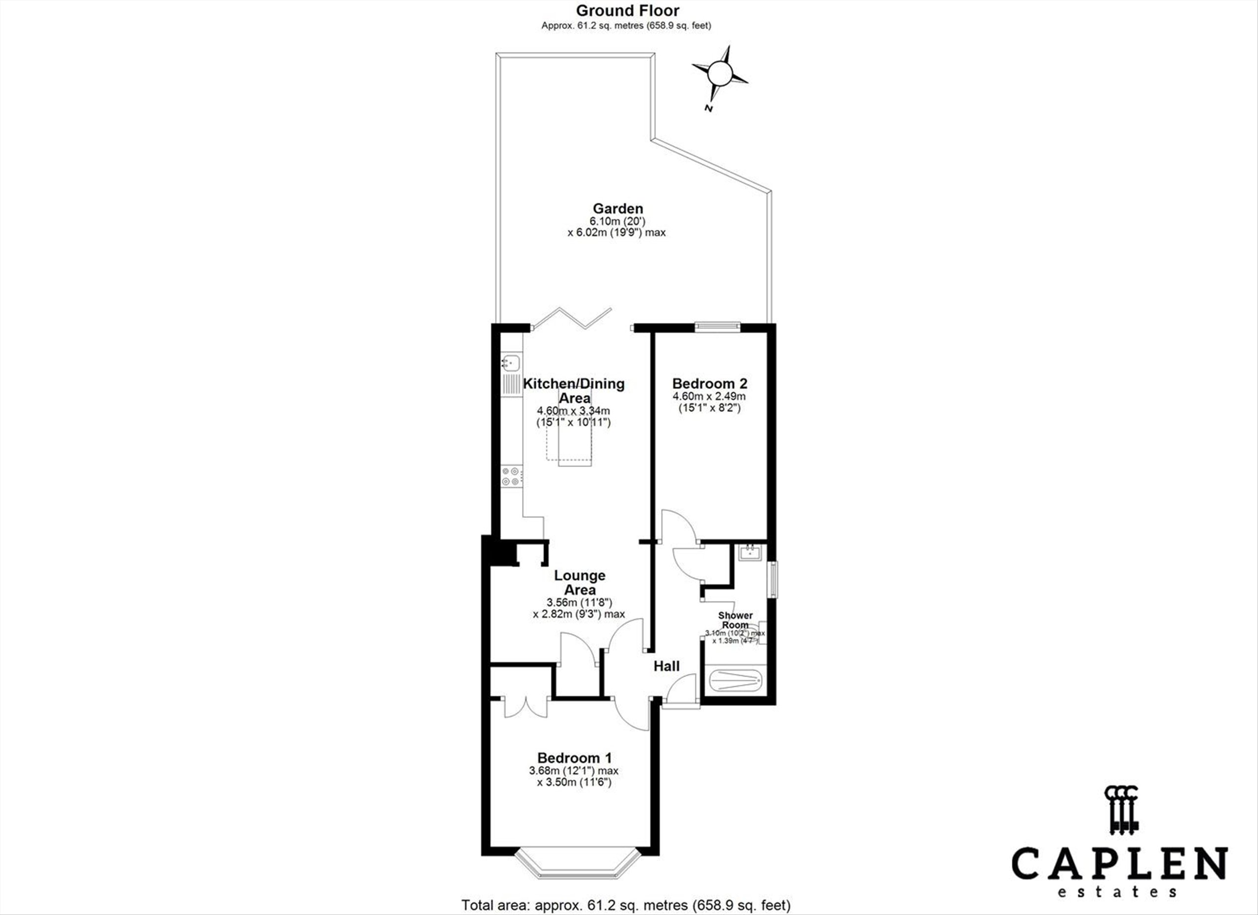 Flat 1, 464, New North Road, Ilford floorplan