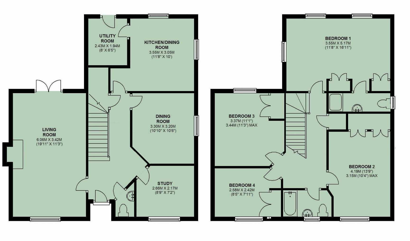 3, Marley Close, Devon floorplan