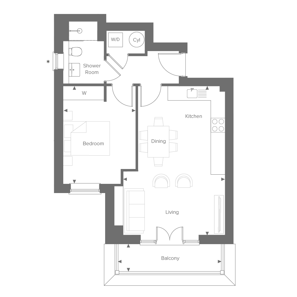 Plot 21 Charter Place, 1 Blyton House, Maxwell Road, Beaconsfield floorplan