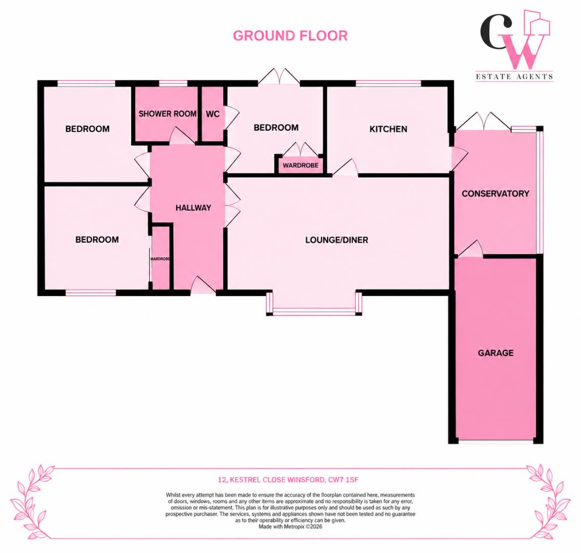 12, Kestrel Close, Winsford floorplan