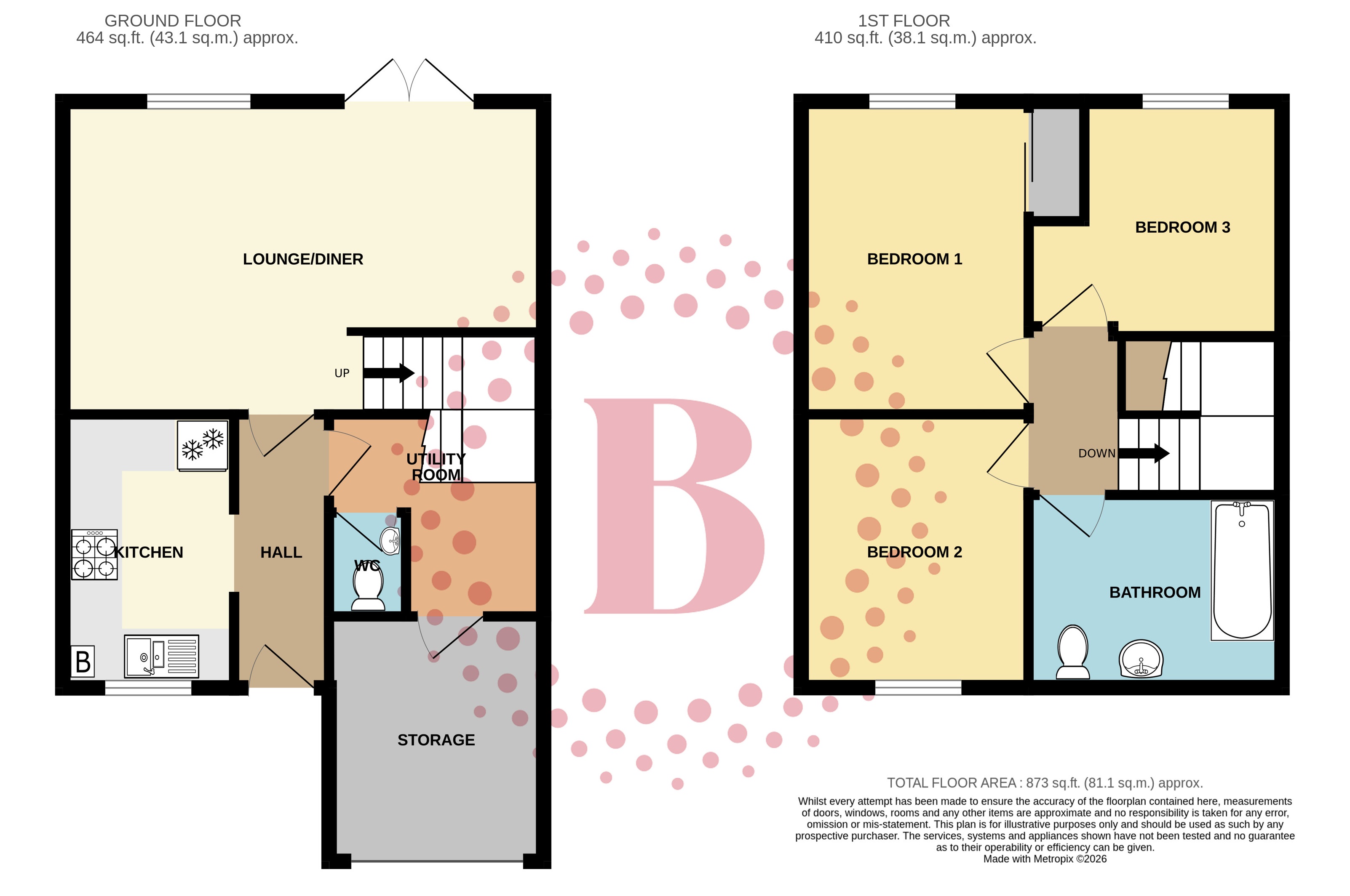 62, Tameton Close, Luton floorplan