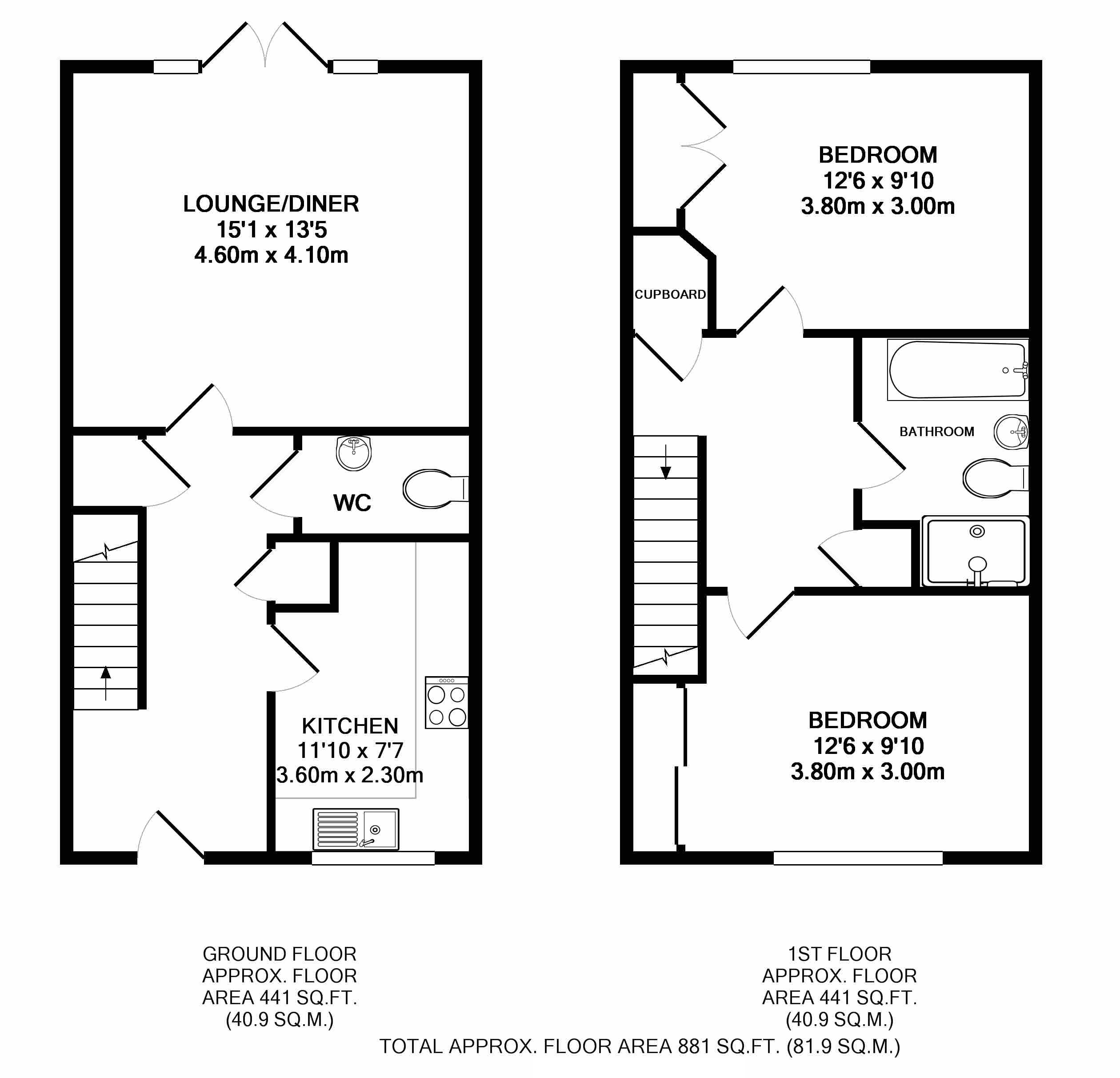 2 Bedrooms Terraced house for sale in Buncombe Way, Cirencester GL7