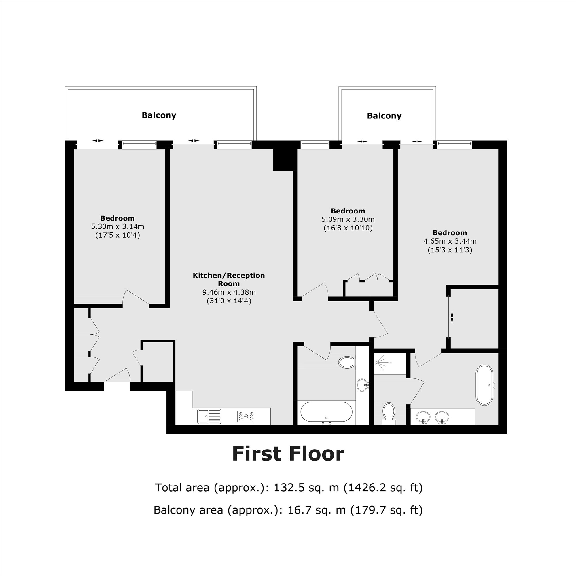 C14, Lighterman Towers, 1, Harbour Avenue, London floorplan