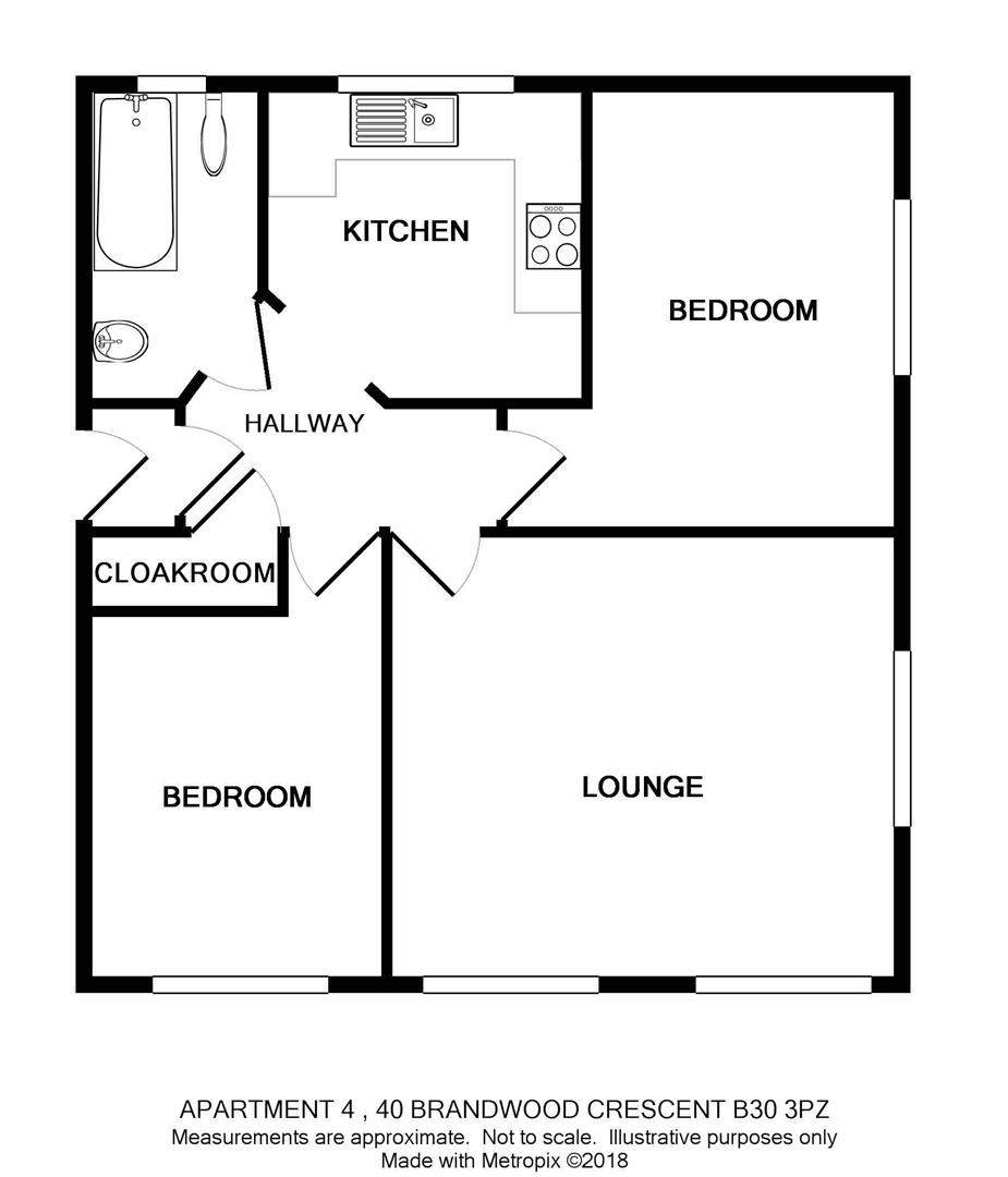 2 Bedrooms Flat for sale in Brandwood Crescent, Kings Norton, Birmingham B30