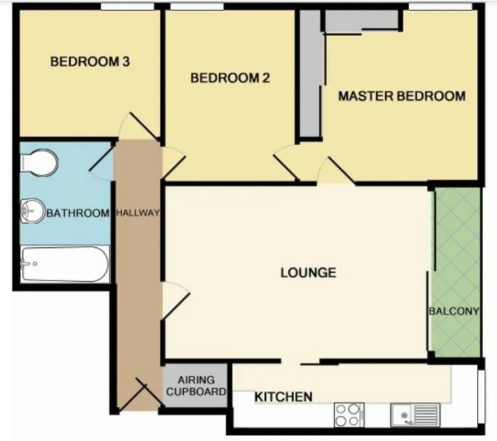 Flat 2,, Fosse Way Court, Seaton floorplan