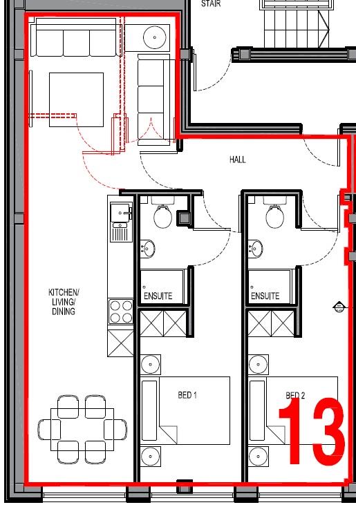 Apt 13a Qube, 165 West Street, City Centre floorplan