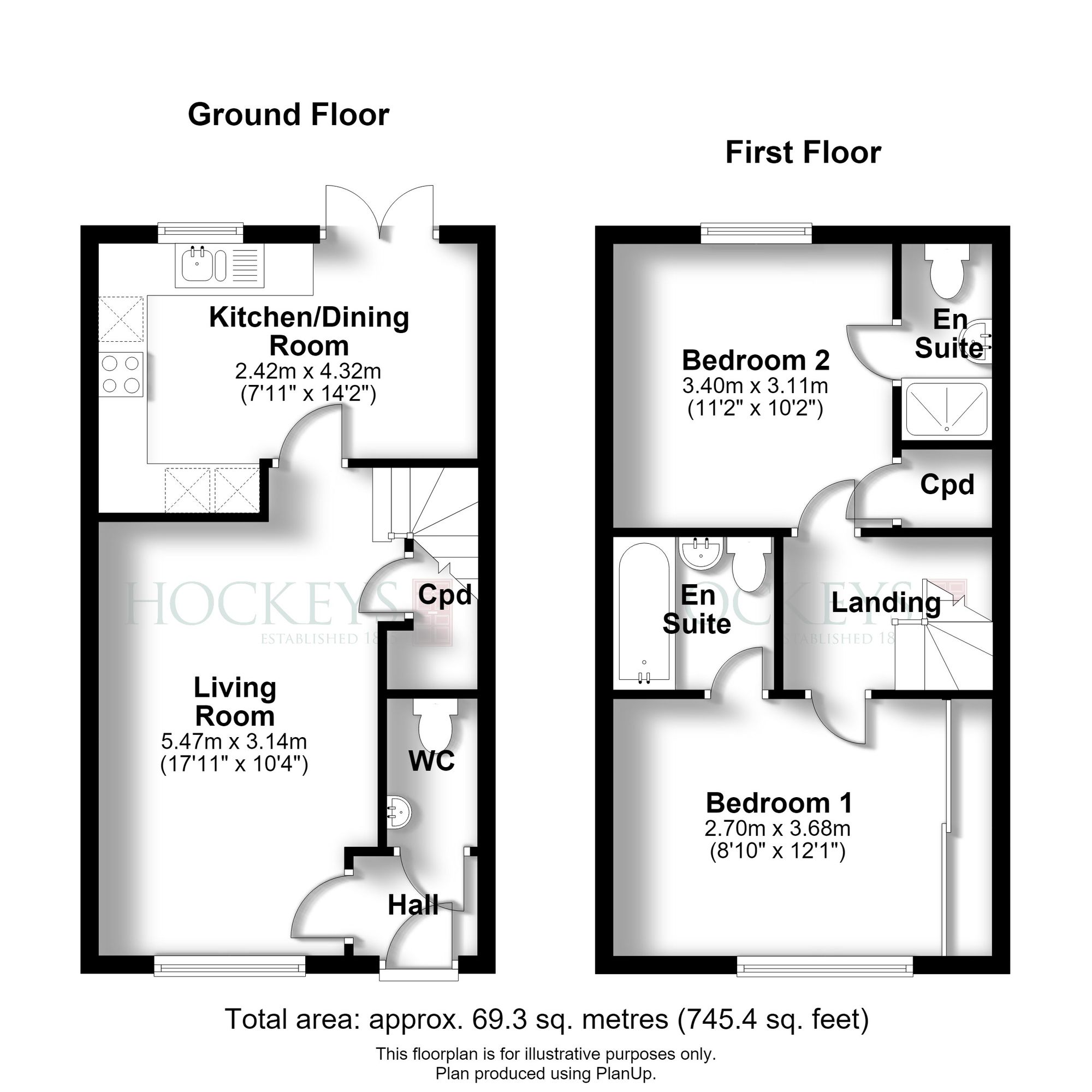 50 Peacock Close, Cambridge floorplan