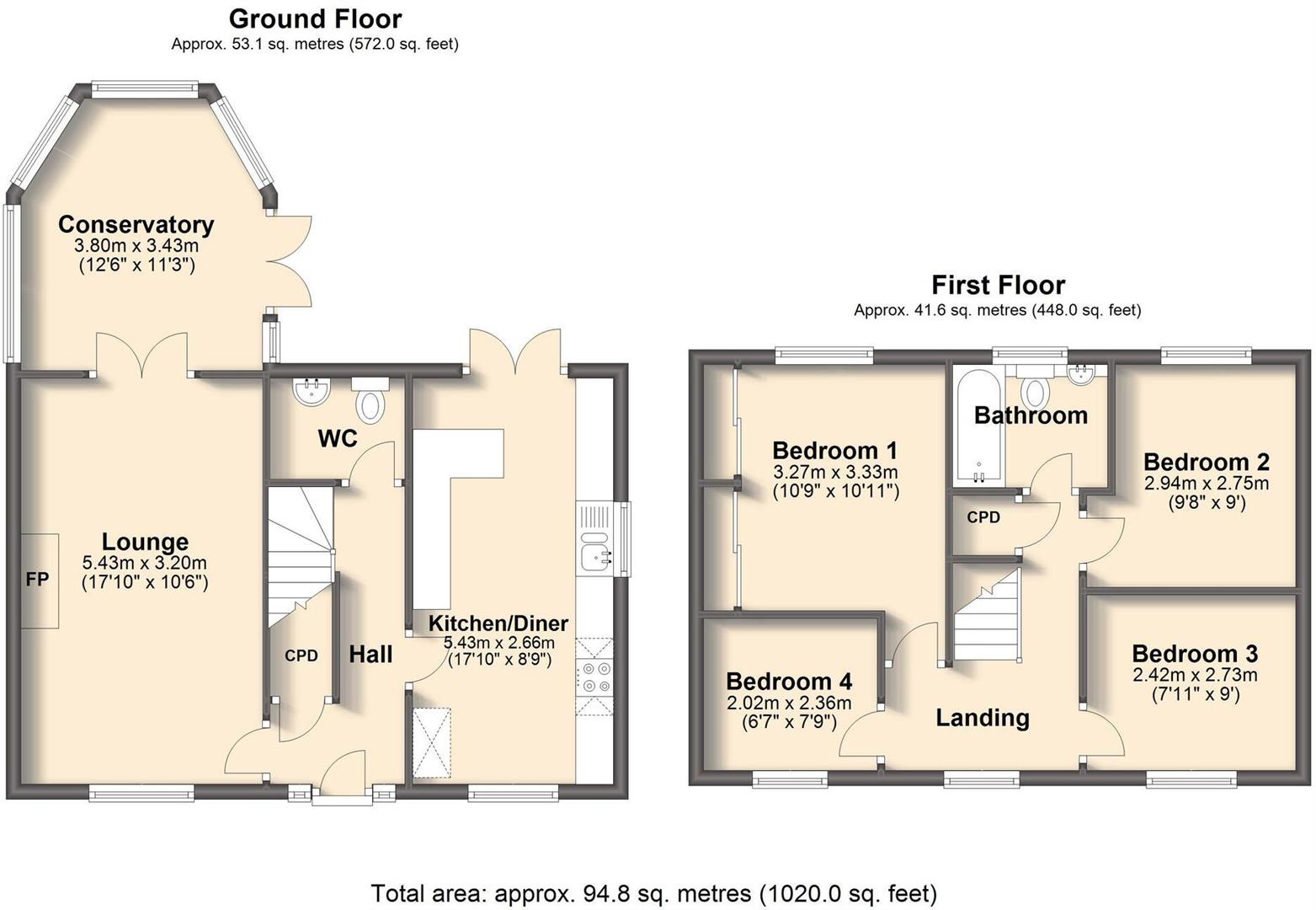 73, Somersby Avenue, Chesterfield floorplan