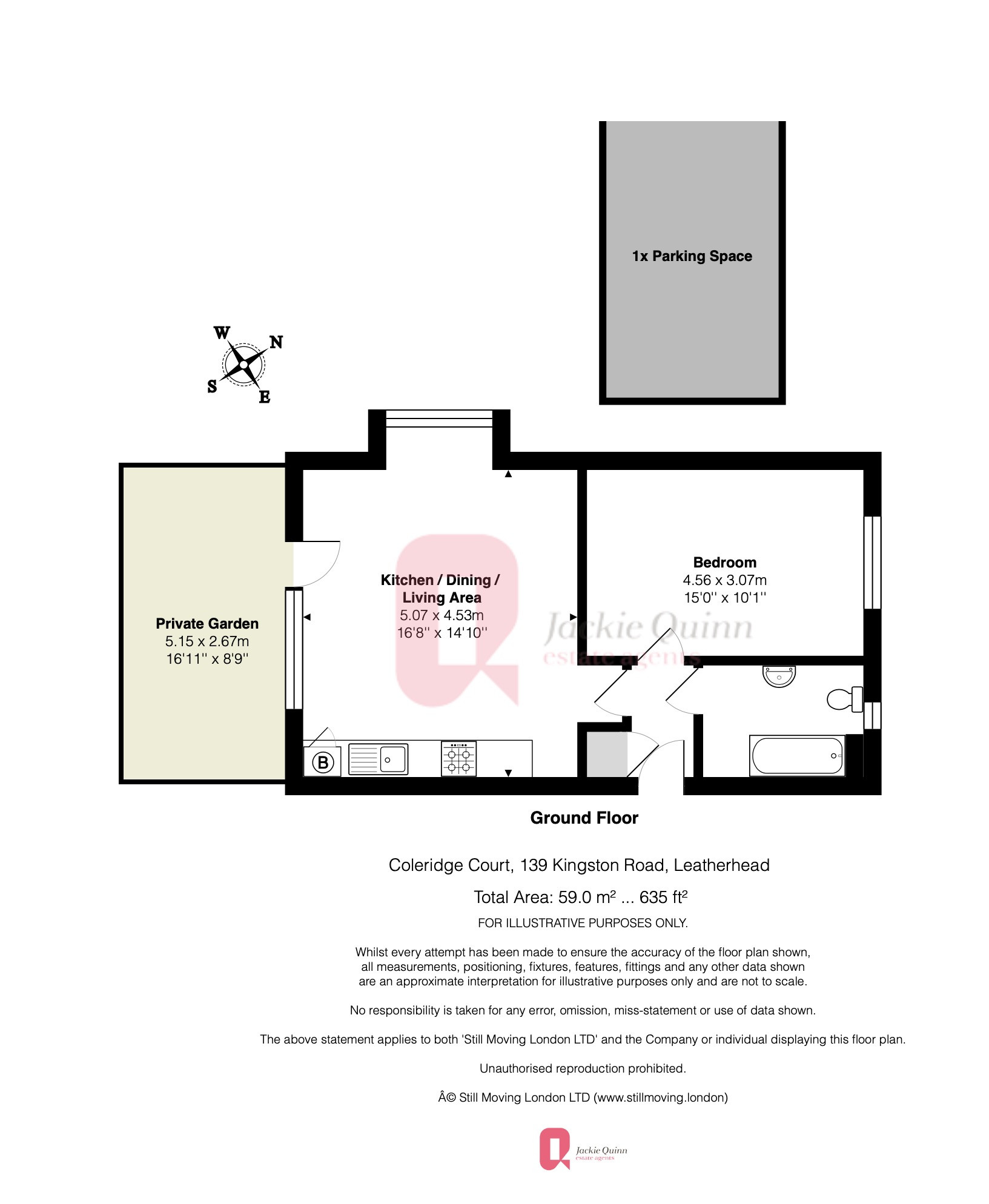 Kingston Road, Leatherhead KT22, 1 bedroom flat for sale 61206540