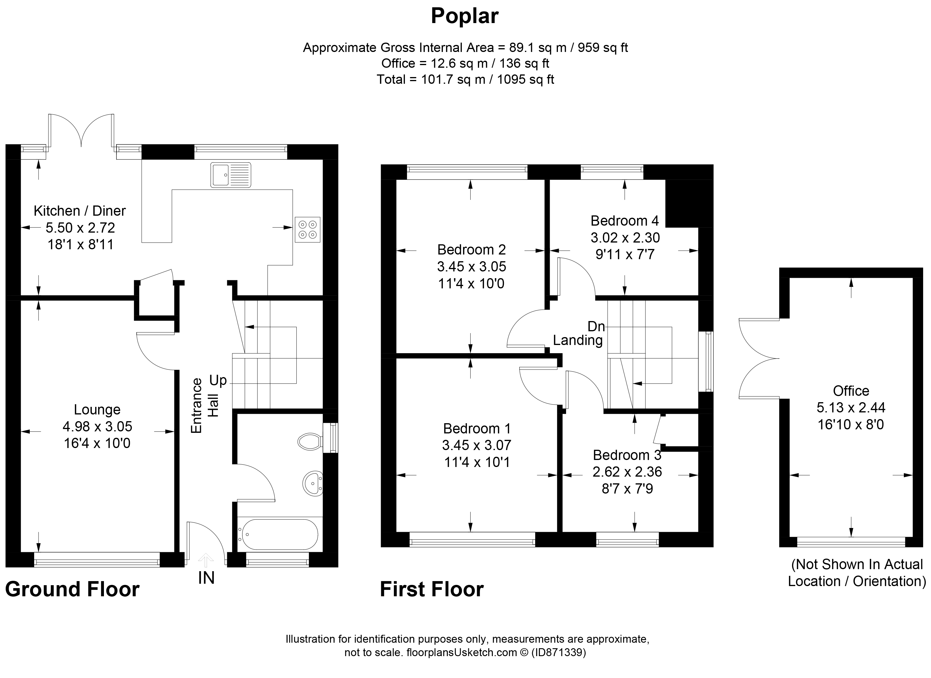 Poplar Road, Kensworth, Dunstable, Bedfordshire LU6, 4 bedroom semi