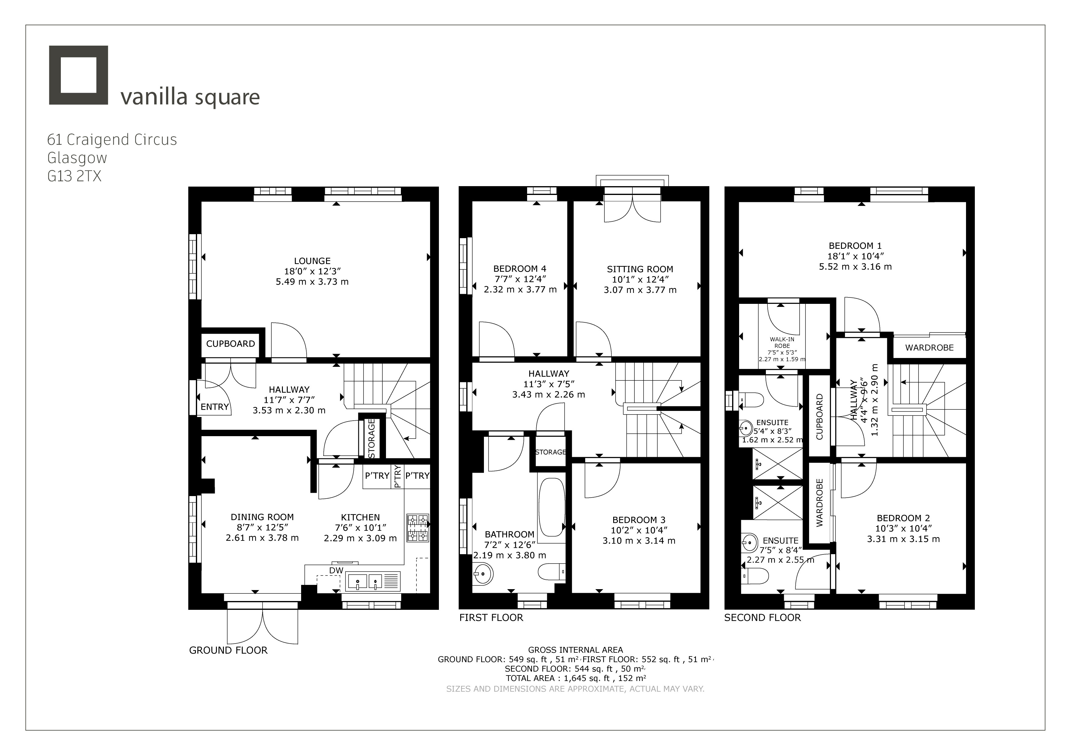 61, Craigend Circus, Glasgow floorplan
