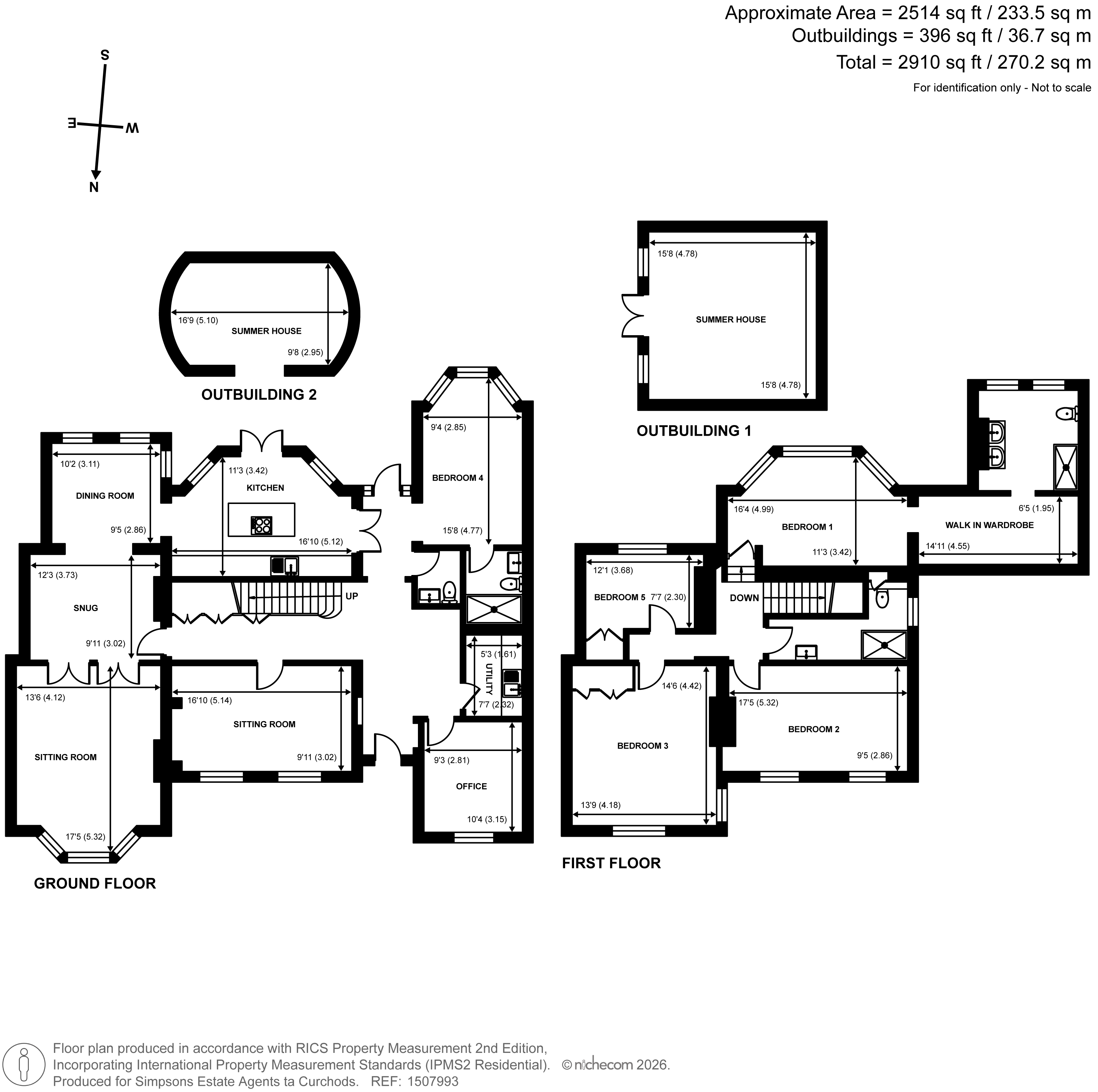 Eden Court House, 74A, Ember Lane, Esher floorplan