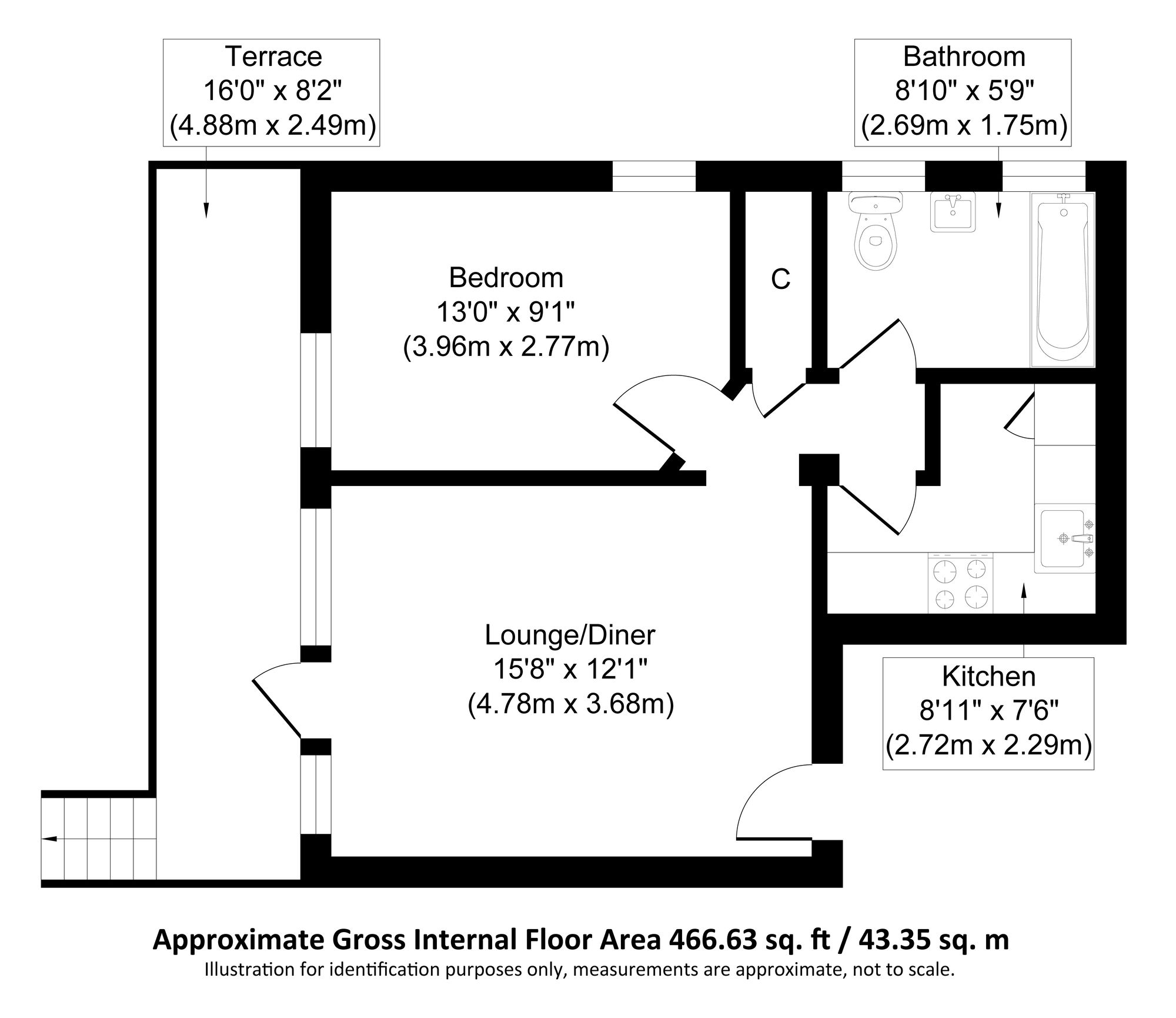 Flat 7, Kingsview Court, Westcliff-On-Sea floorplan