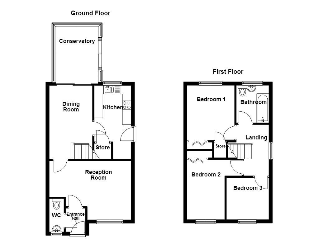 38, Foxcroft, Burnley floorplan