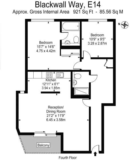 2 Bedrooms Flat to rent in 162 Blackwall Way, Canary Wharf E14