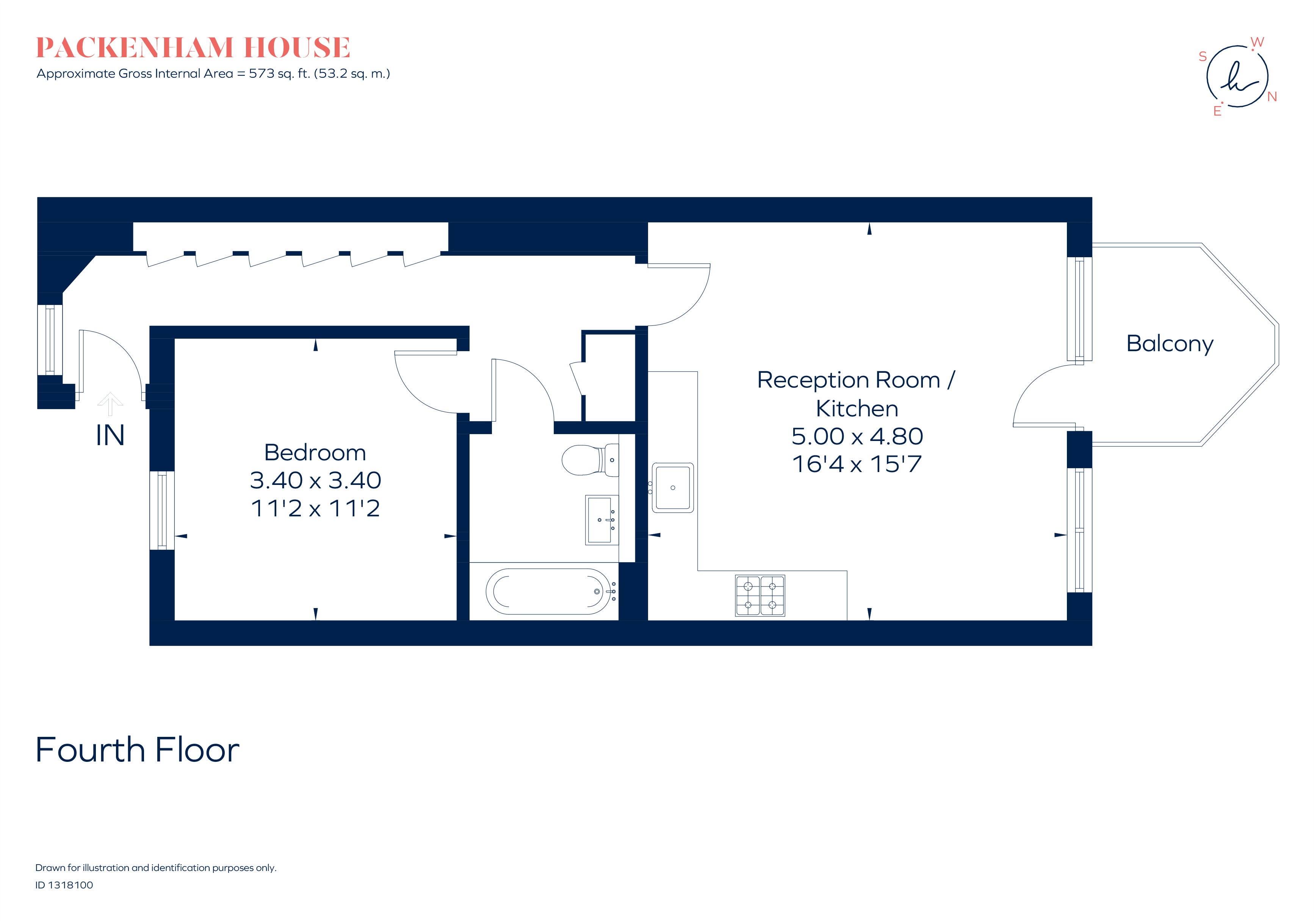 13, Packenham House, Lockton Street, London floorplan