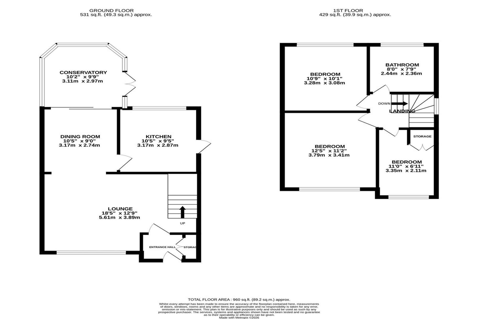 11 Vernon Close, Stockport floorplan