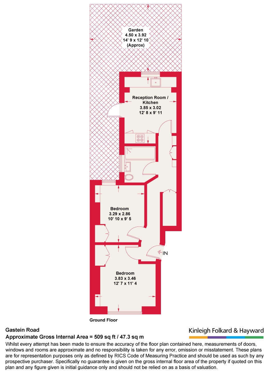 Ground Floor Flat, 26, Gastein Road, London floorplan