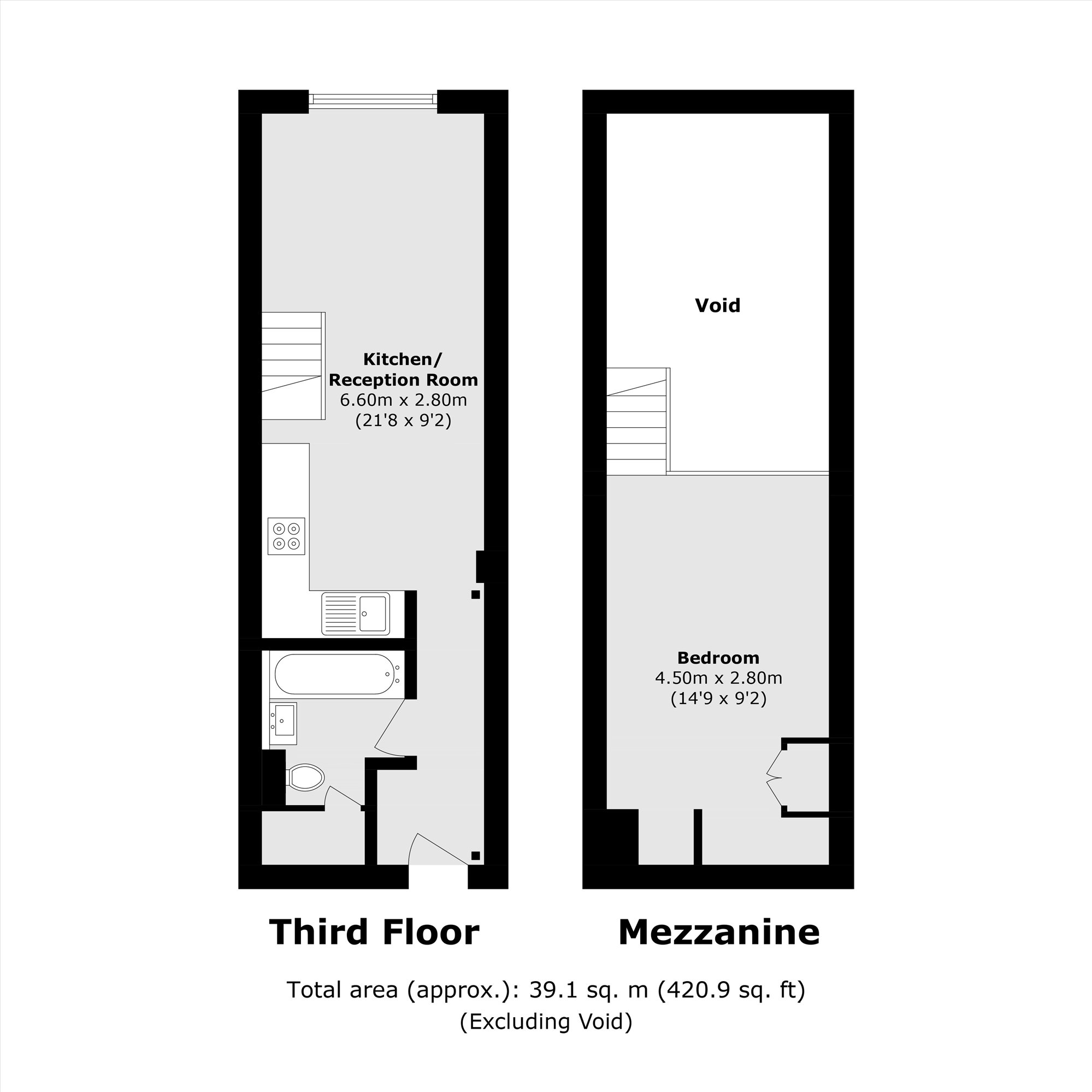Flat 324 Manhattan Building, Bow Quarter, 60, Fairfield Road, London floorplan