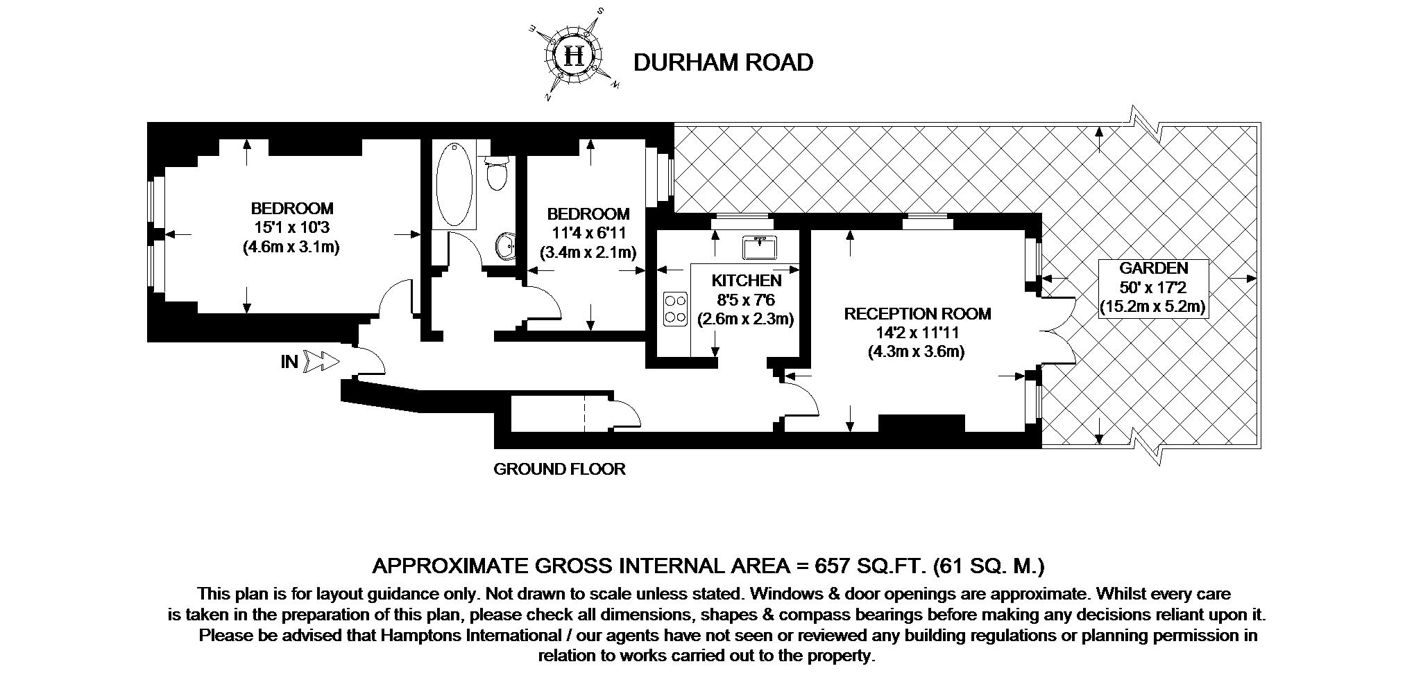 2 Bedrooms Flat to rent in Durham Road, London N2