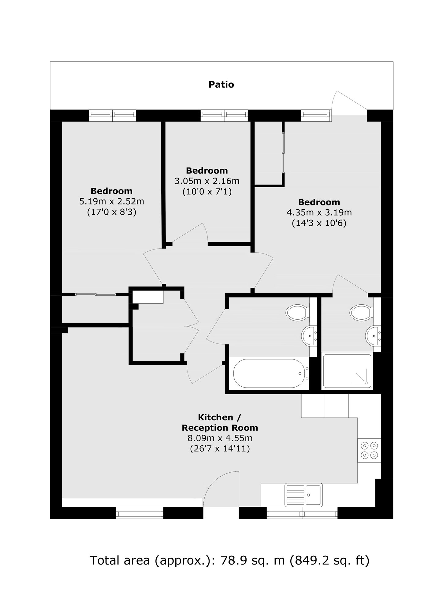 1 Rose House, 2, Plum Mews, London floorplan