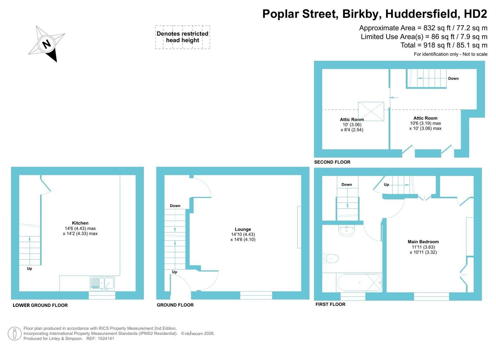 26, Poplar Street, Huddersfield floorplan