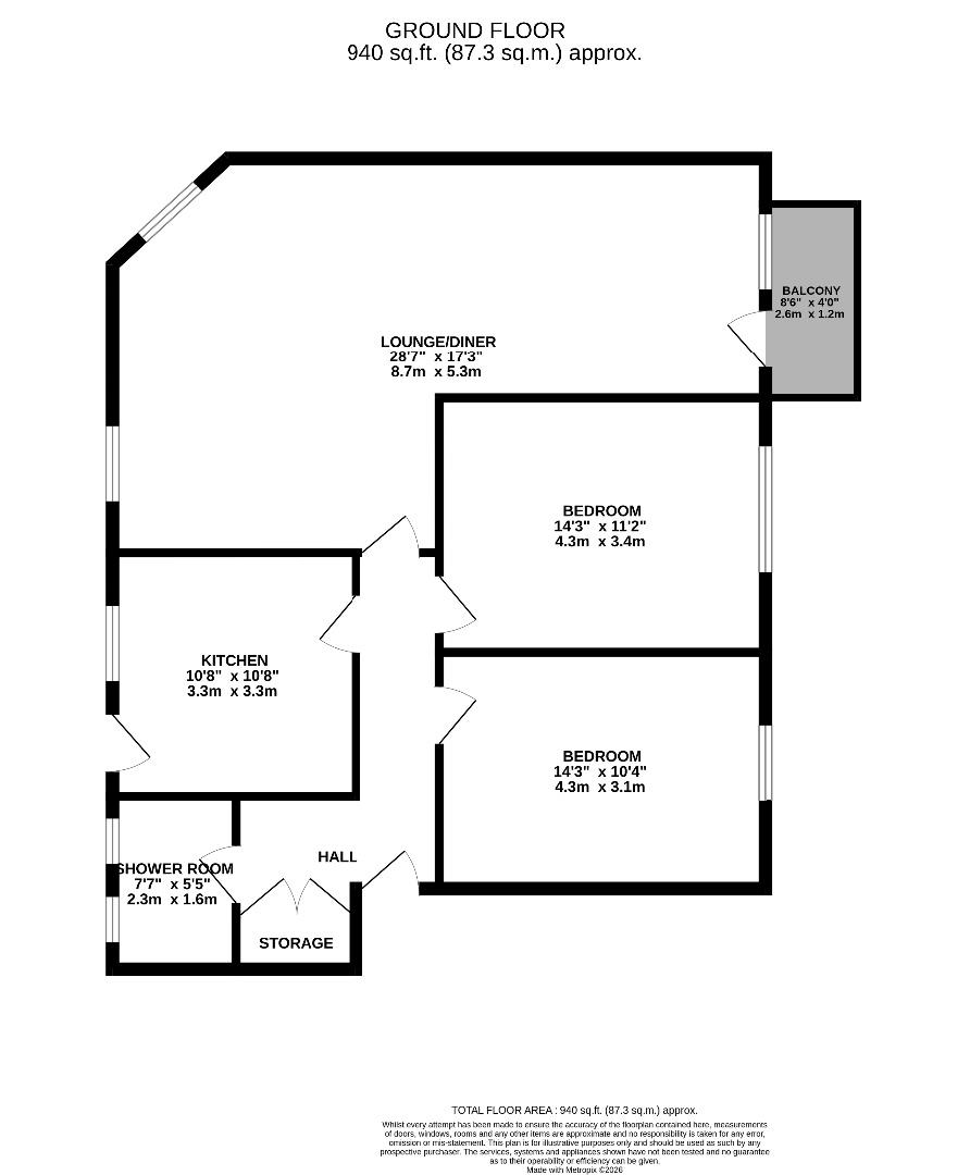 17 Forton Lodge Flats, Blundellsands Road East, Liverpool floorplan