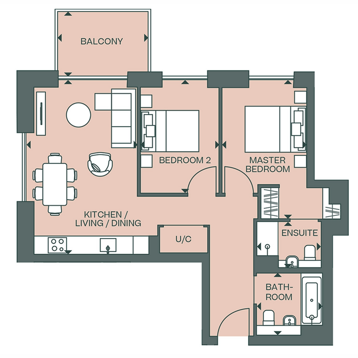 Flat 4.03 Fulton & Fifth, Wembley, HA9 floorplan