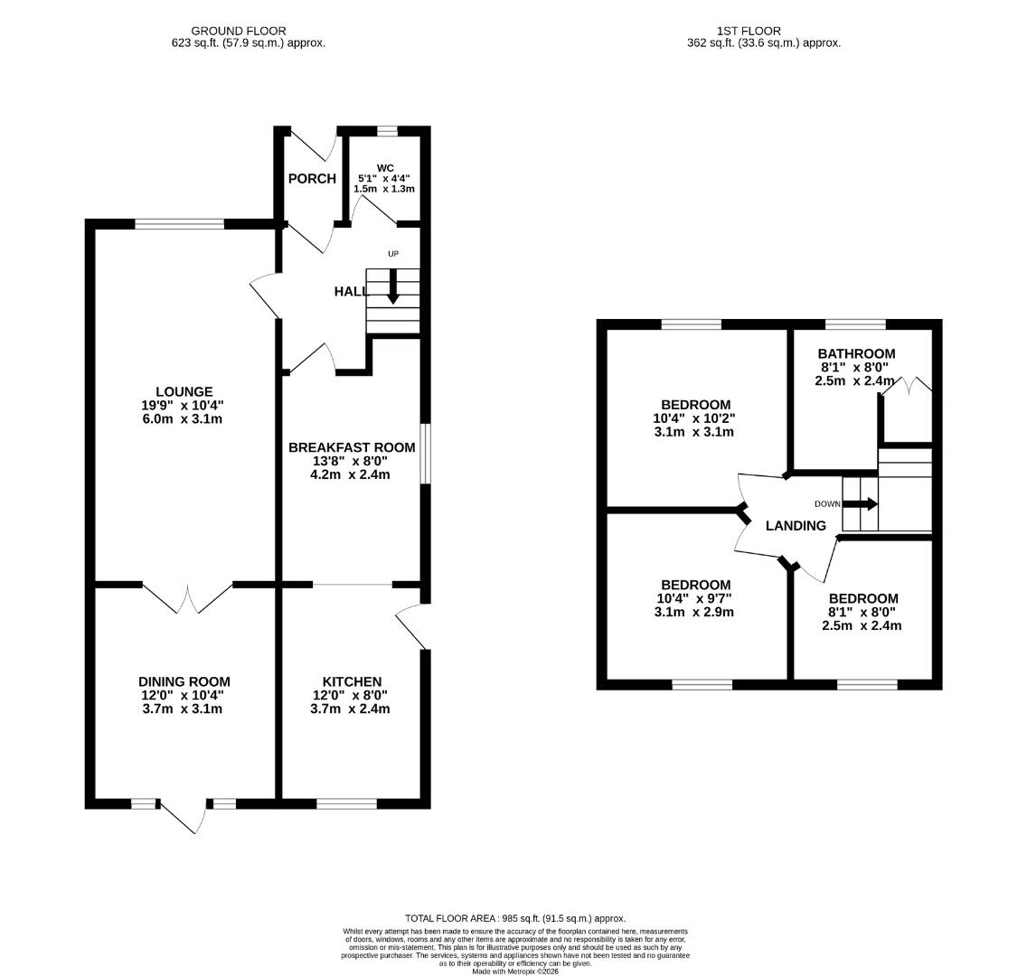 56, Dover Road, Maghull floorplan