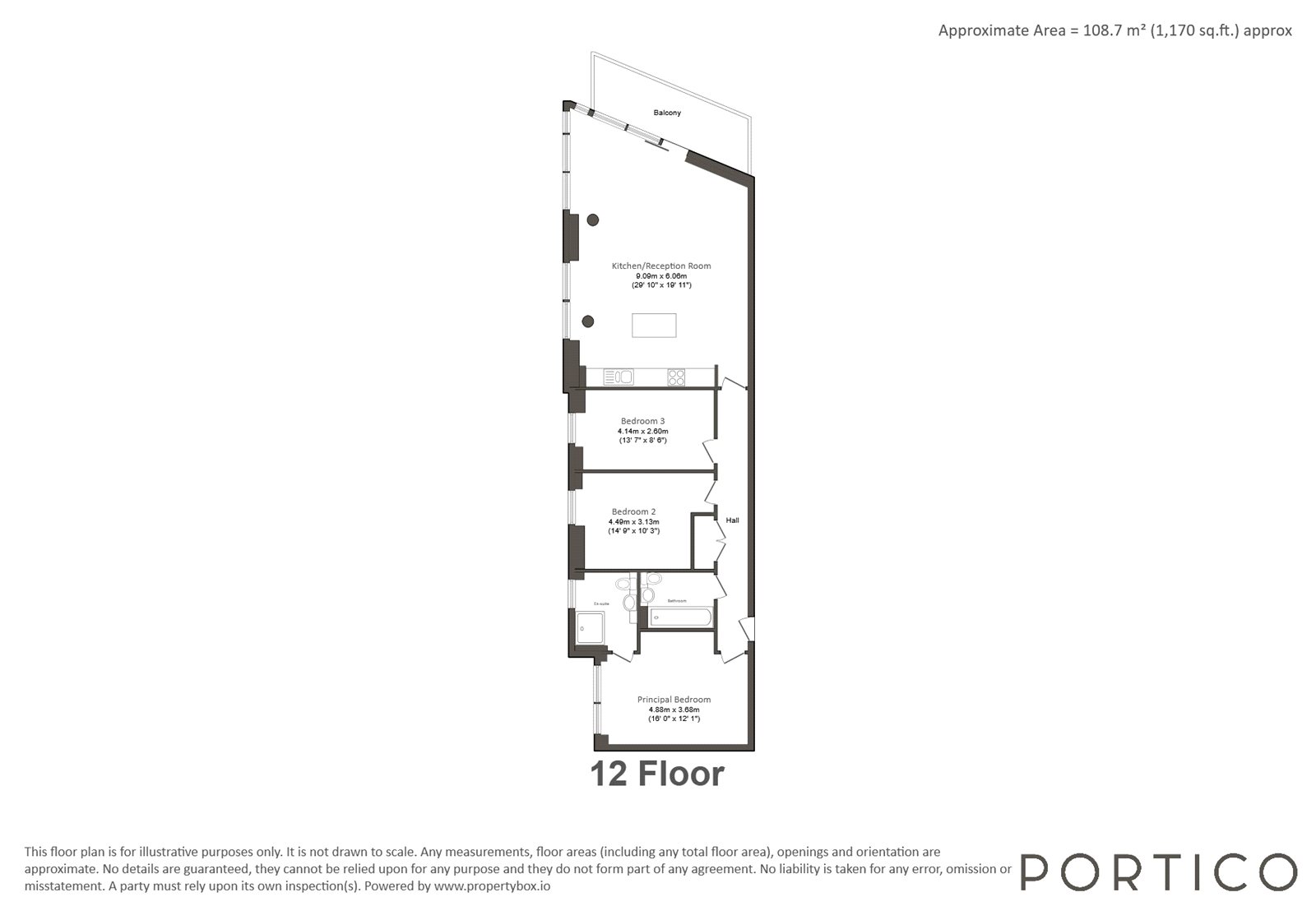 50, Alaska Apartments, London floorplan