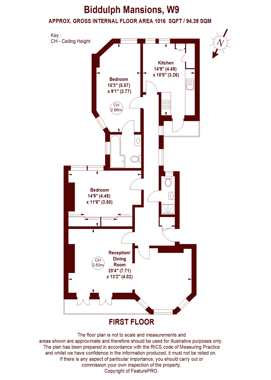 2 Bedrooms Flat for sale in Biddulph Mansions, Elgin Avenue, London W9