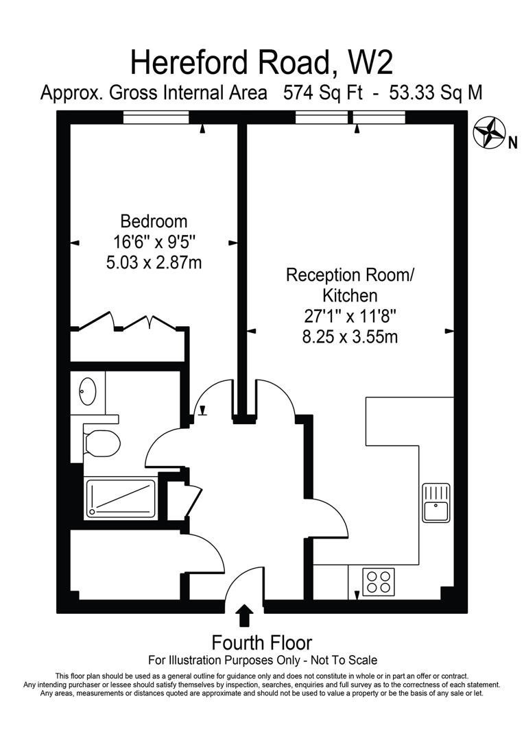 Flat 25, 29, Hereford Road, London floorplan