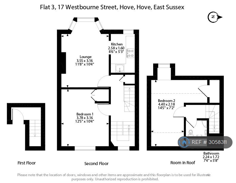 Flat, Westbourne Street, Hove floorplan
