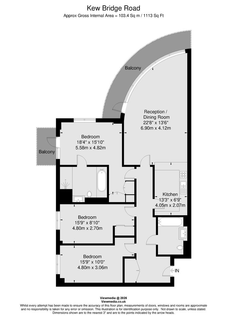 Apartment 19, 8, Kew Bridge Road, Brentford floorplan