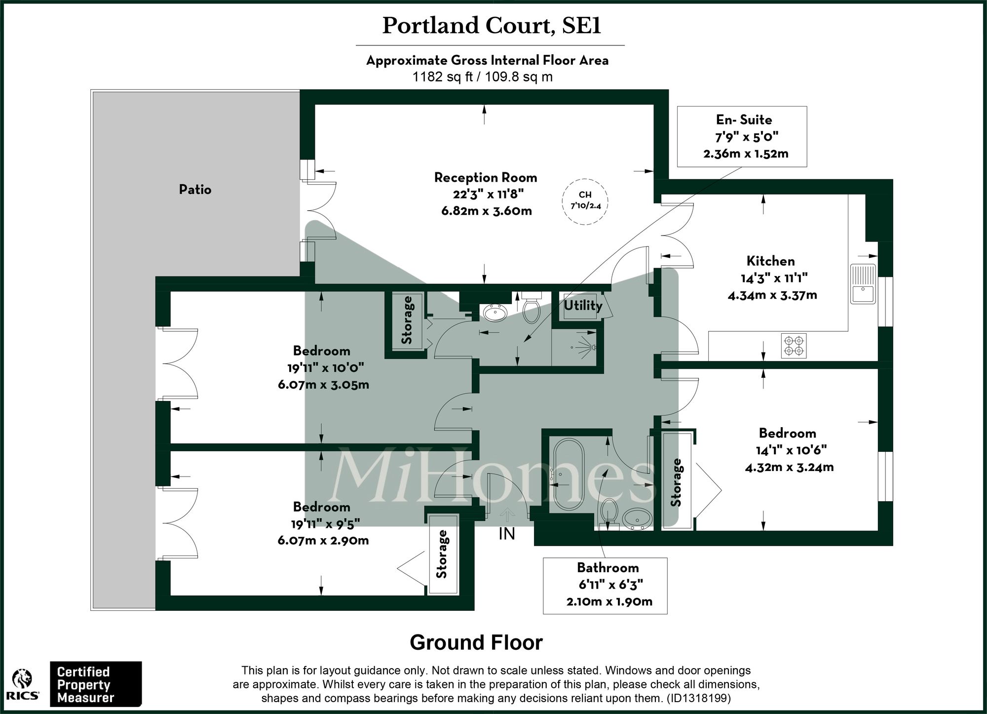 Flat 12, Portland Court, London floorplan
