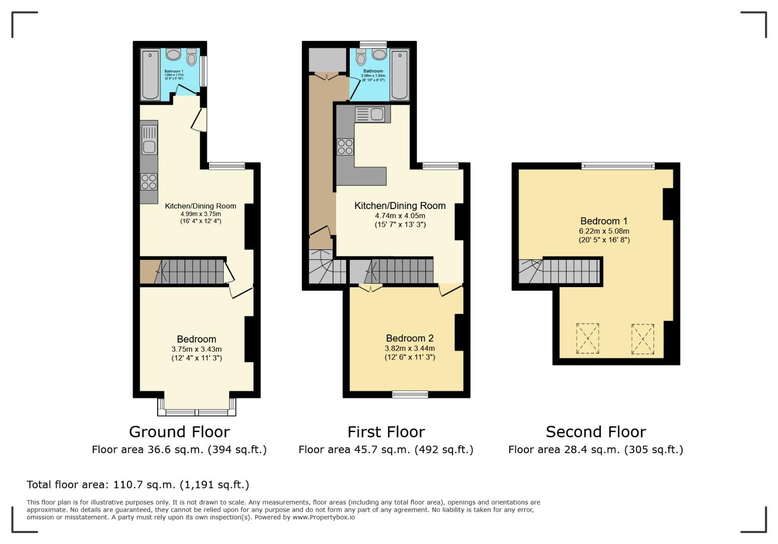 134a and 134b, Queens Road, Sheffield floorplan