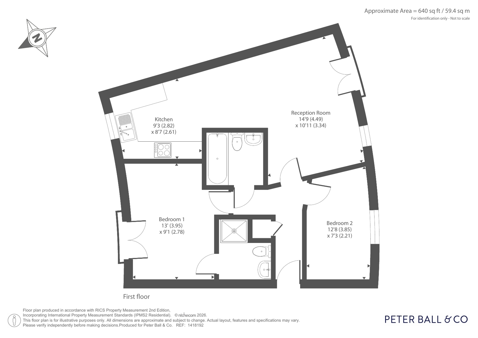 Flat 3, Keswick House,, Victoria Circus, Gloucestershire floorplan