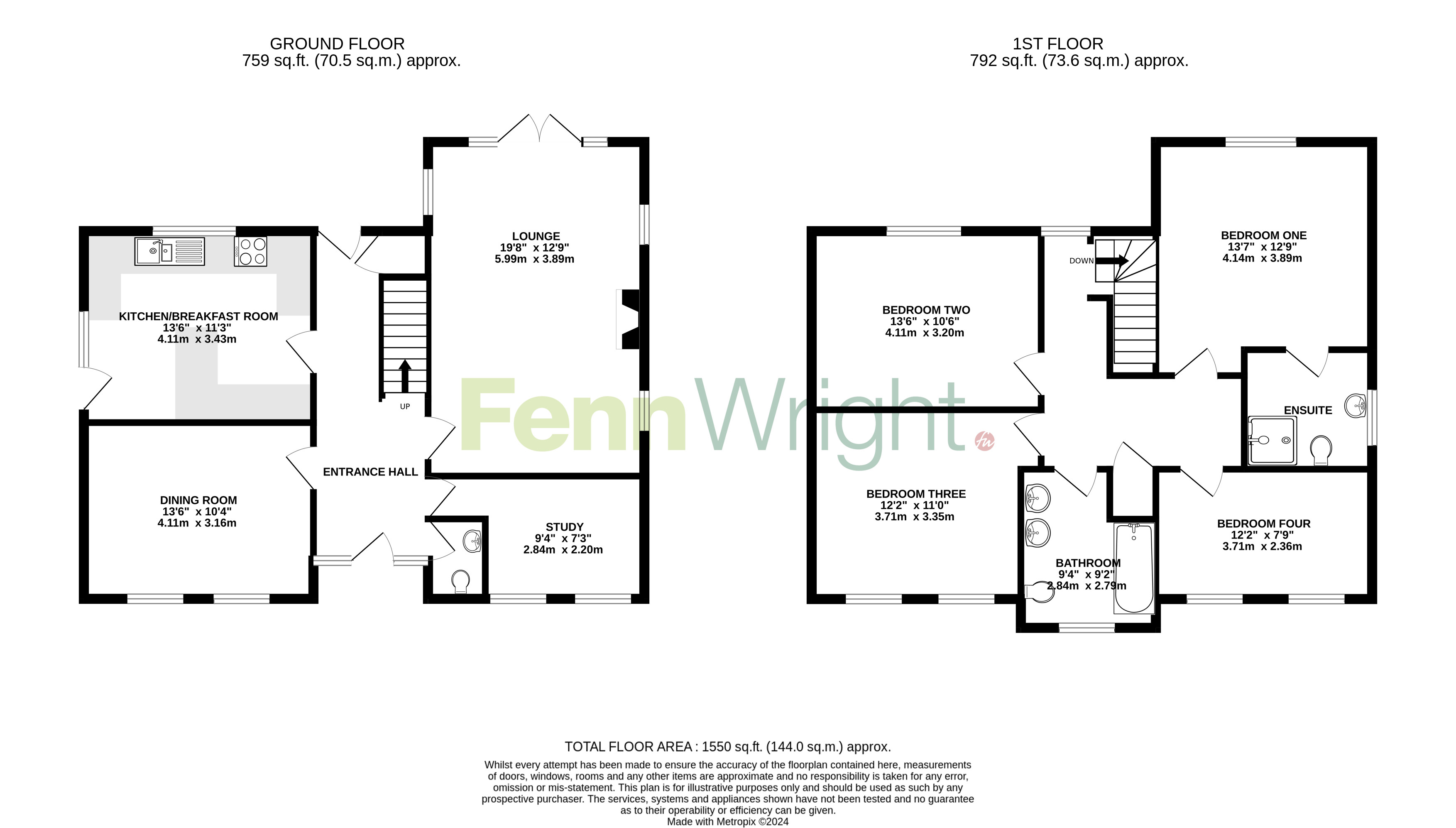 9, De Vere Close, Chelmsford floorplan