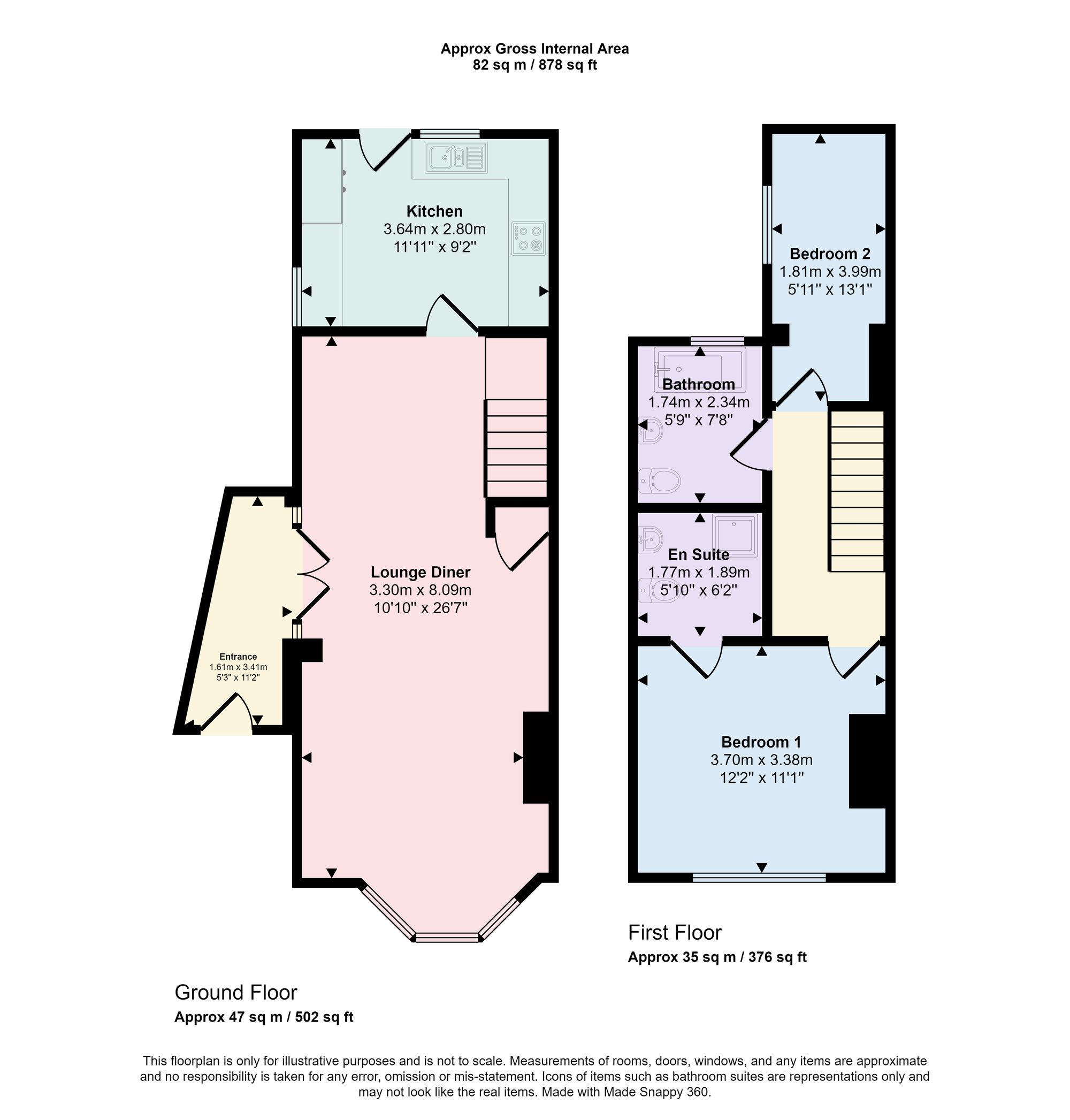 1 Mill Lane, Woodford Green floorplan