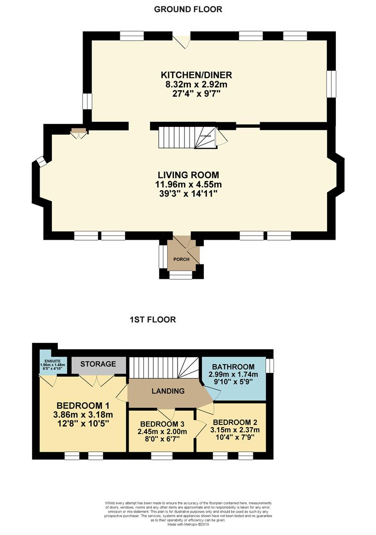 Treskilling Farm Cottage, Luxulyan floorplan