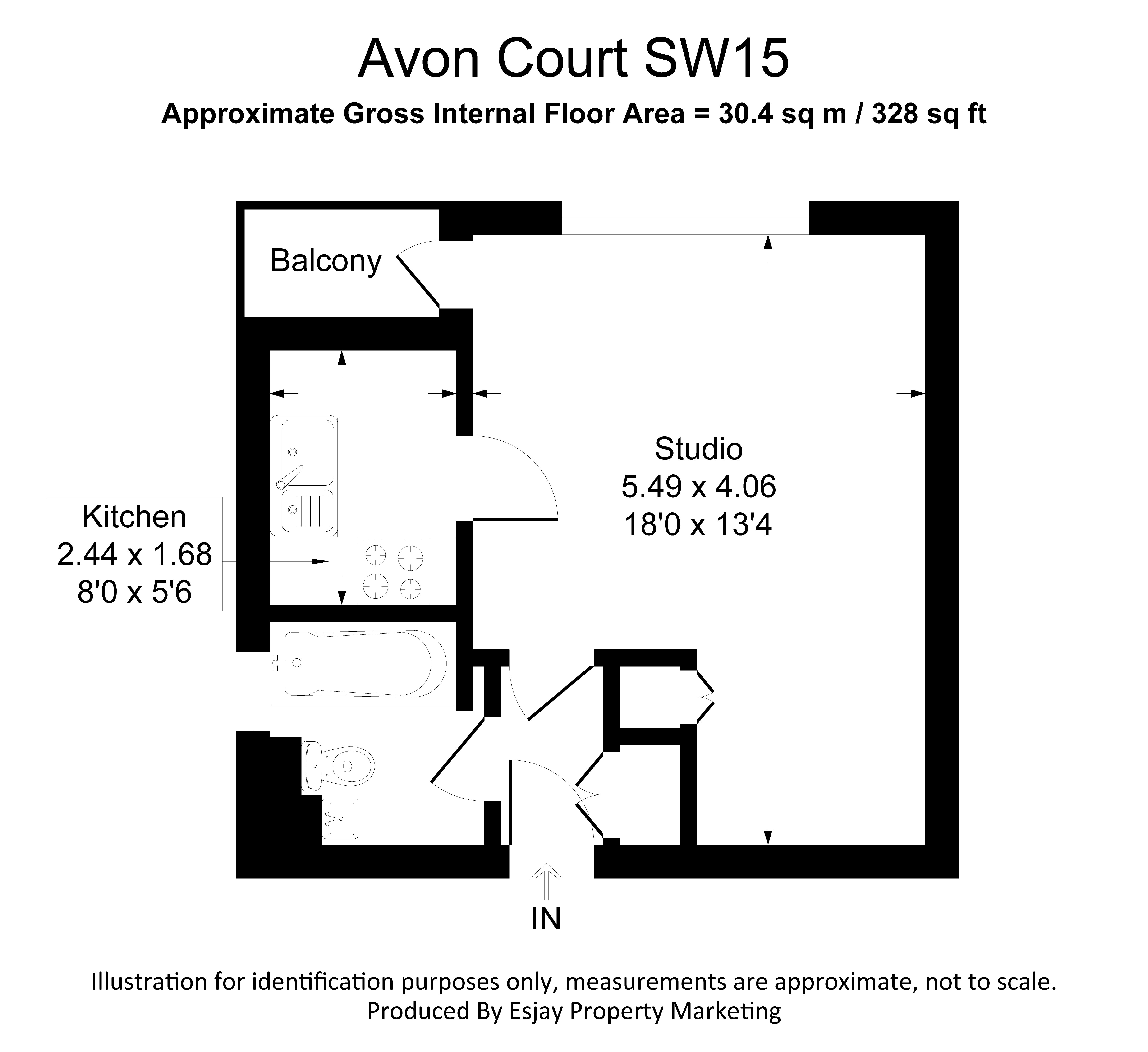 Flat 28 Avon Court,, 34 Keswick Road, London floorplan