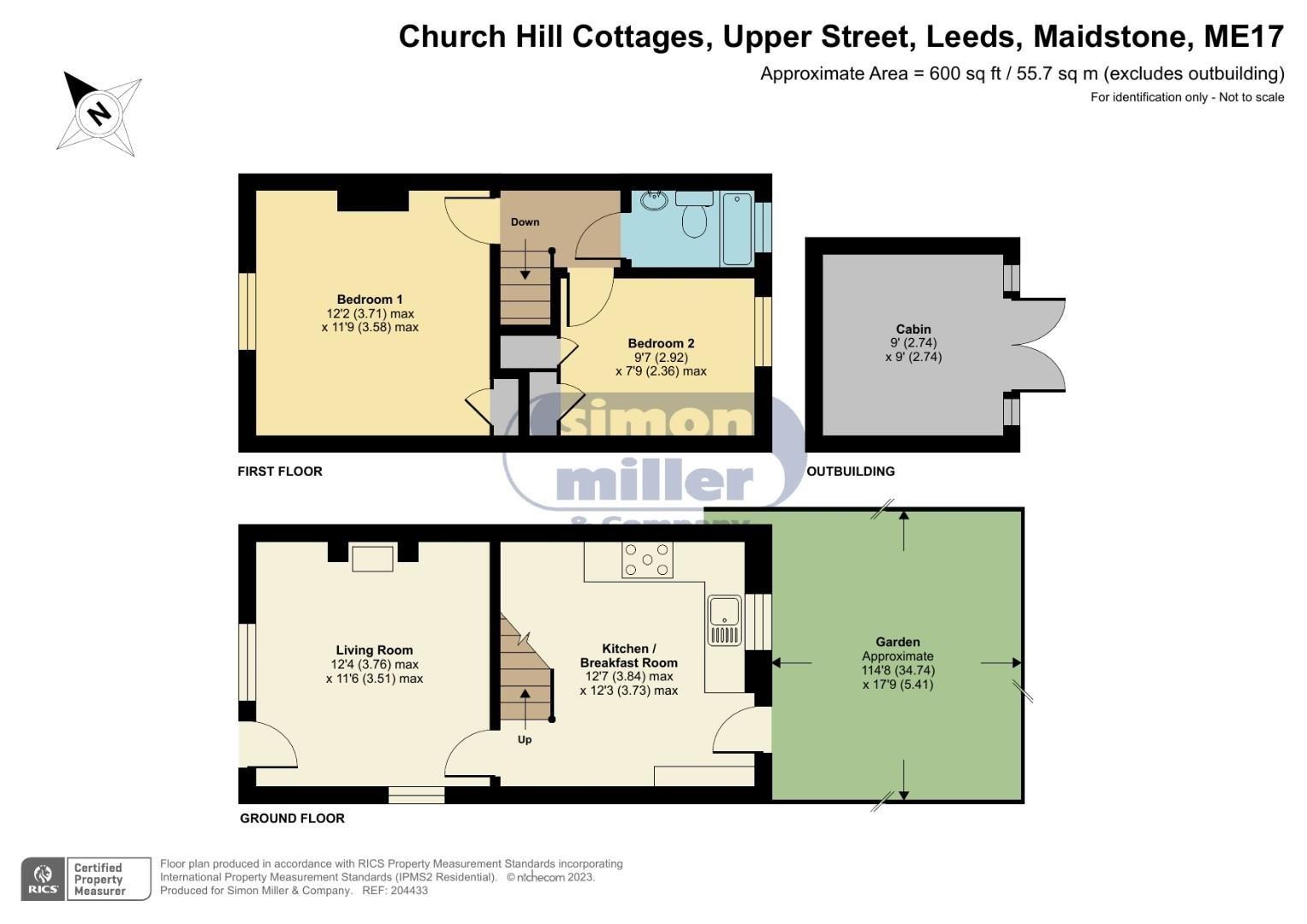 5 Church Hill Cottages, Upper Street, Maidstone floorplan