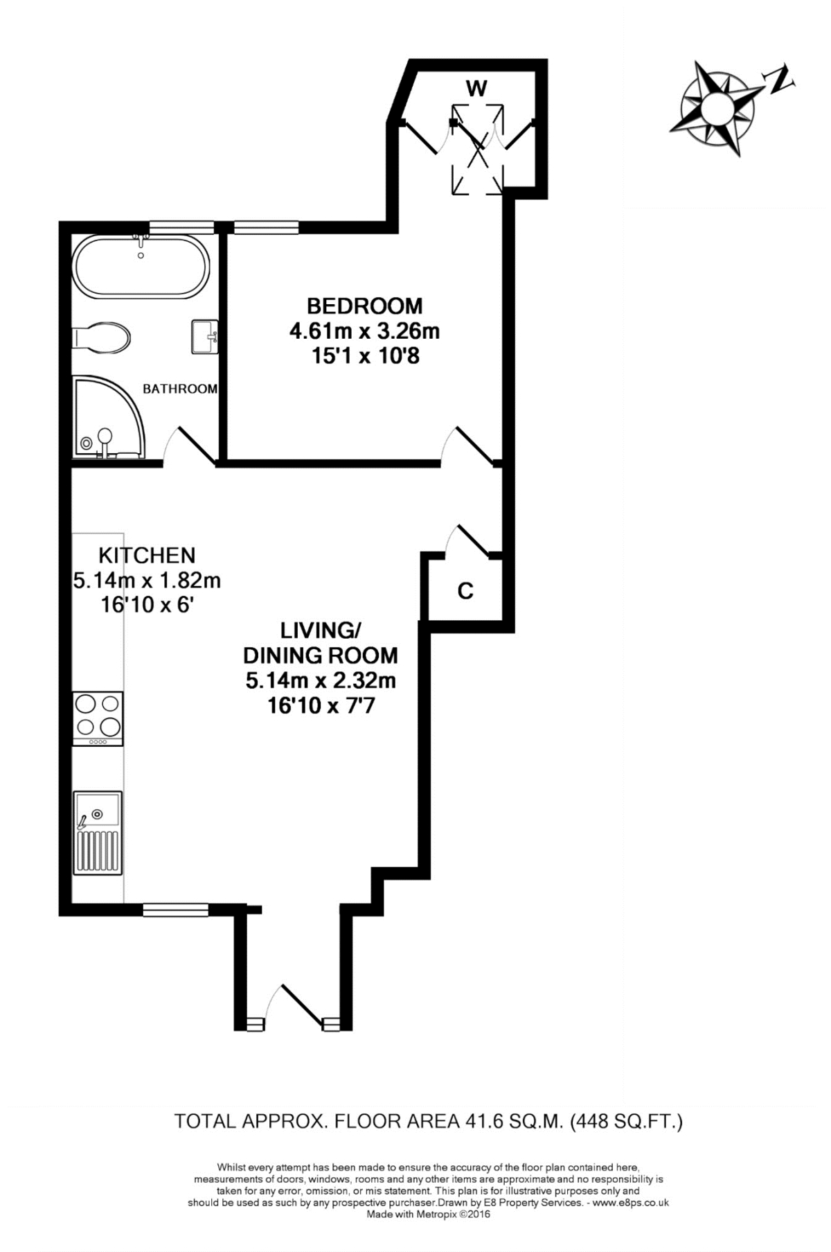 1b, Howard Street, Oxford floorplan