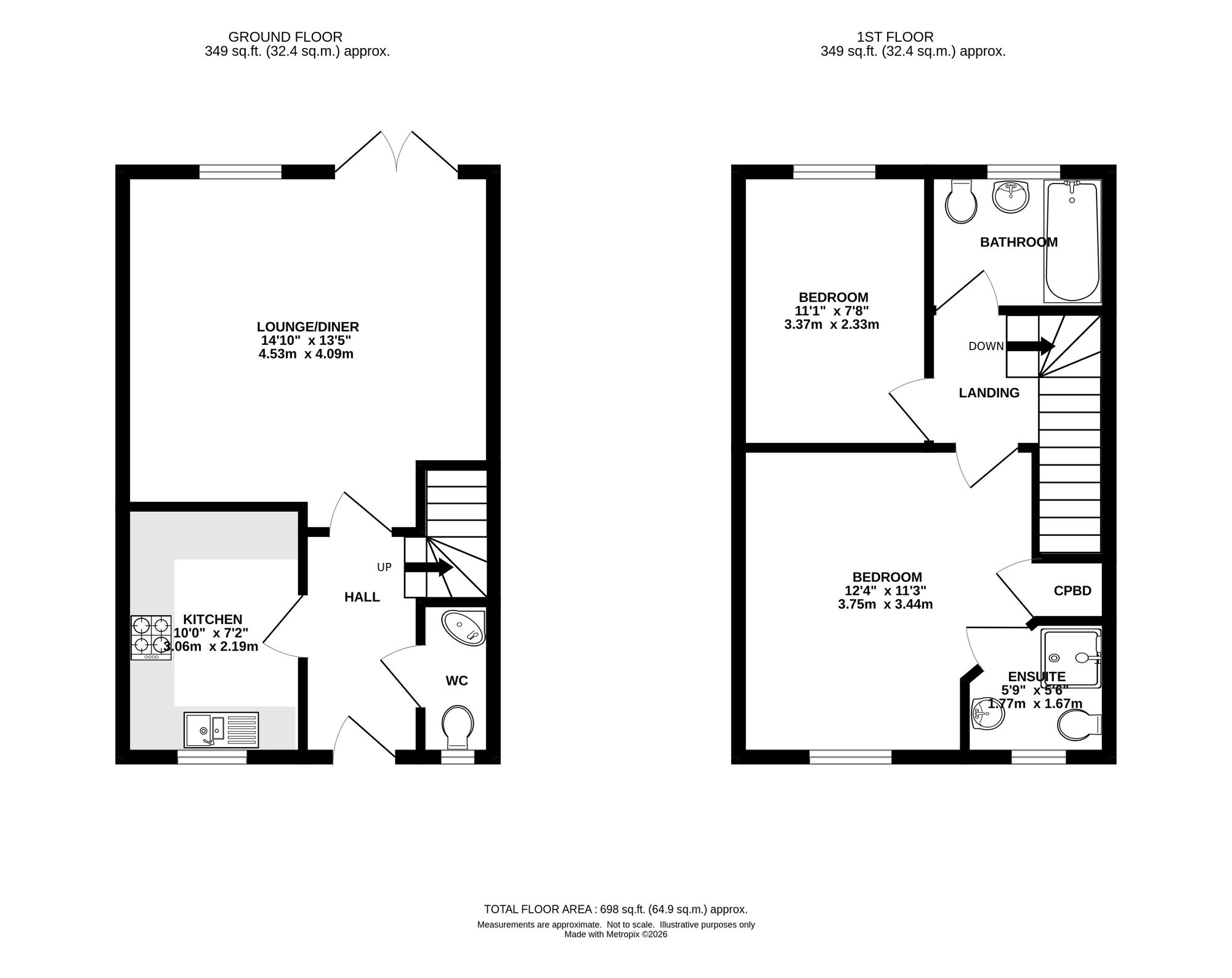 7 Rosebay Gardens, Chapel en le Frith floorplan
