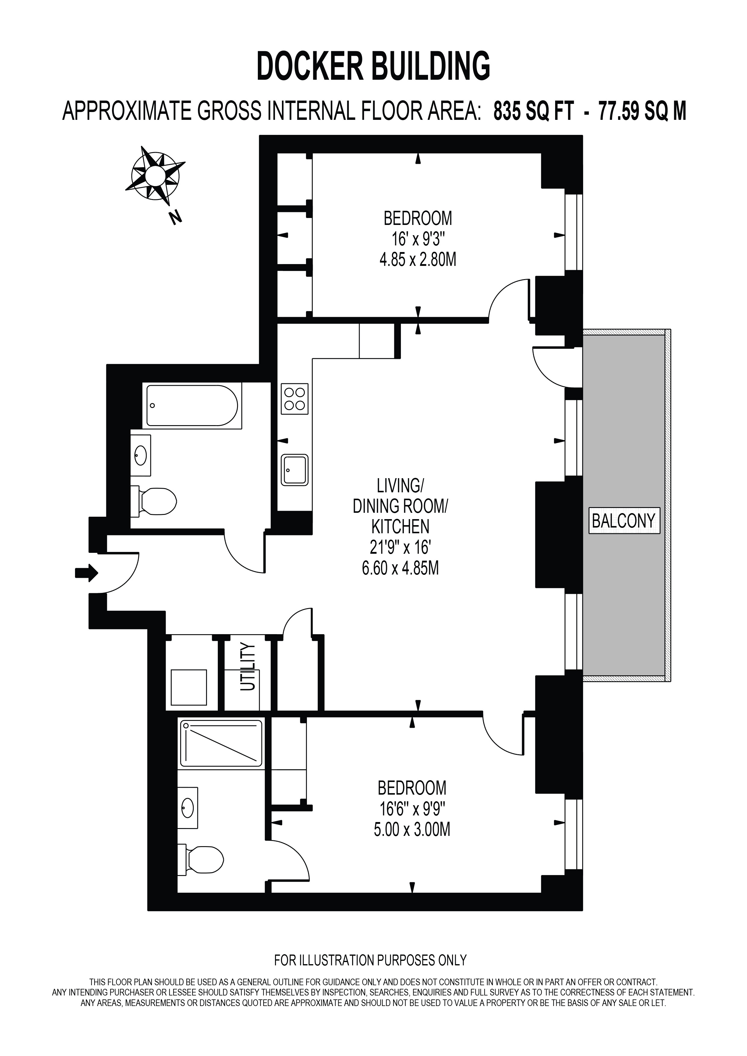Flat 32 Docker Building 8, Bonnet Street, London floorplan